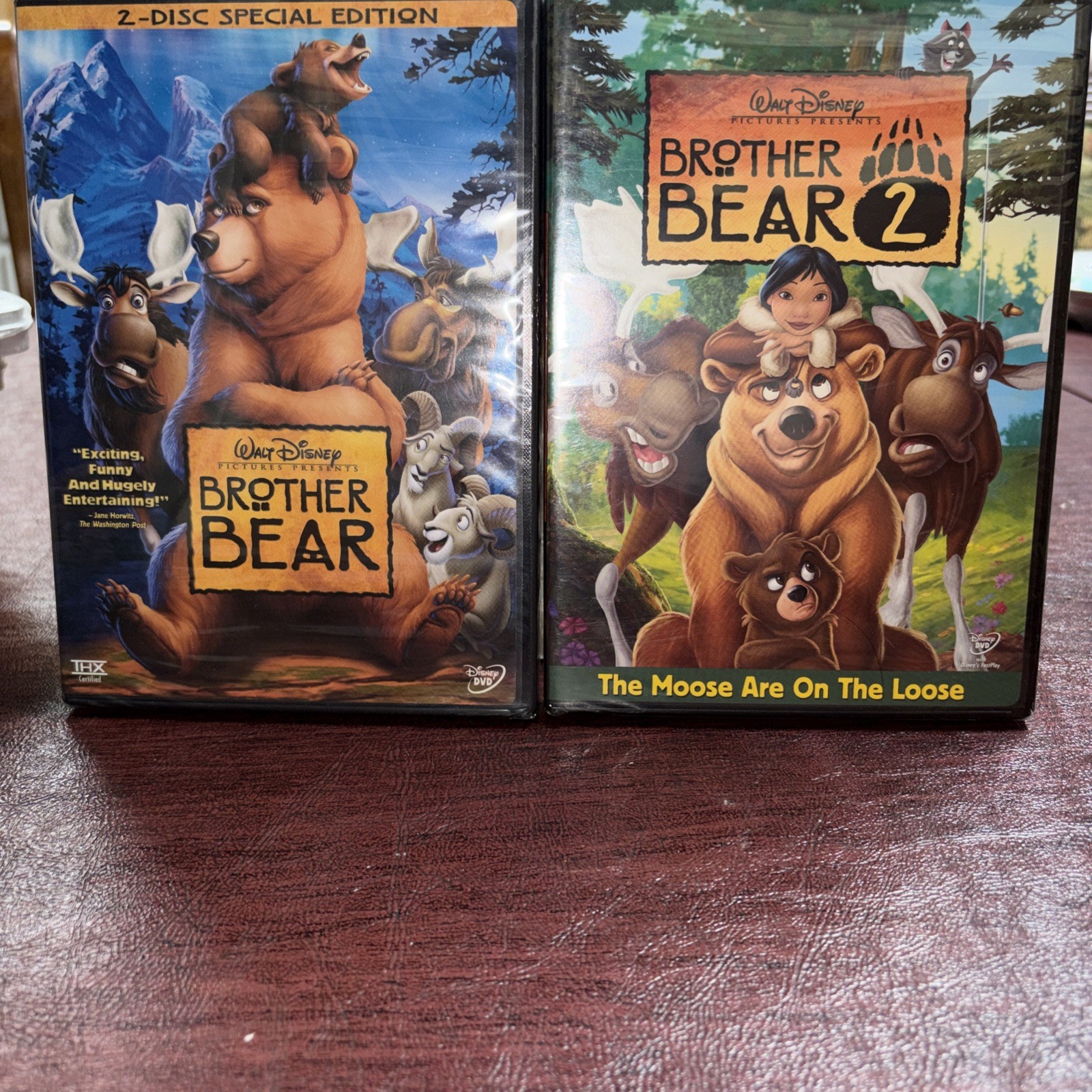 Brother Bear 1 & 2 : The Moose Are On The Loose DVD Movie Bundle Lot Walt Disney Brother Bear 1 & 2 : The Moose Are On The Loose DVD Movie Bundle Lot Walt Disney
