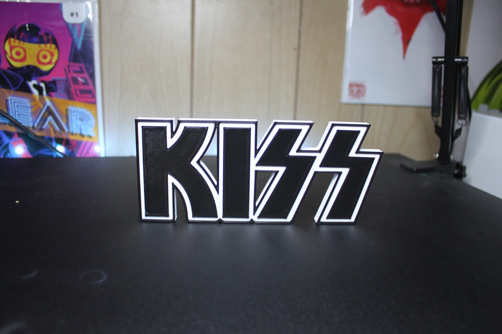 Kiss Jumbo 9.25in 3D printed Logo Sign Wall Desk Shelf Art Kiss Jumbo 9.25in 3D printed Logo Sign Wall Desk Shelf Art