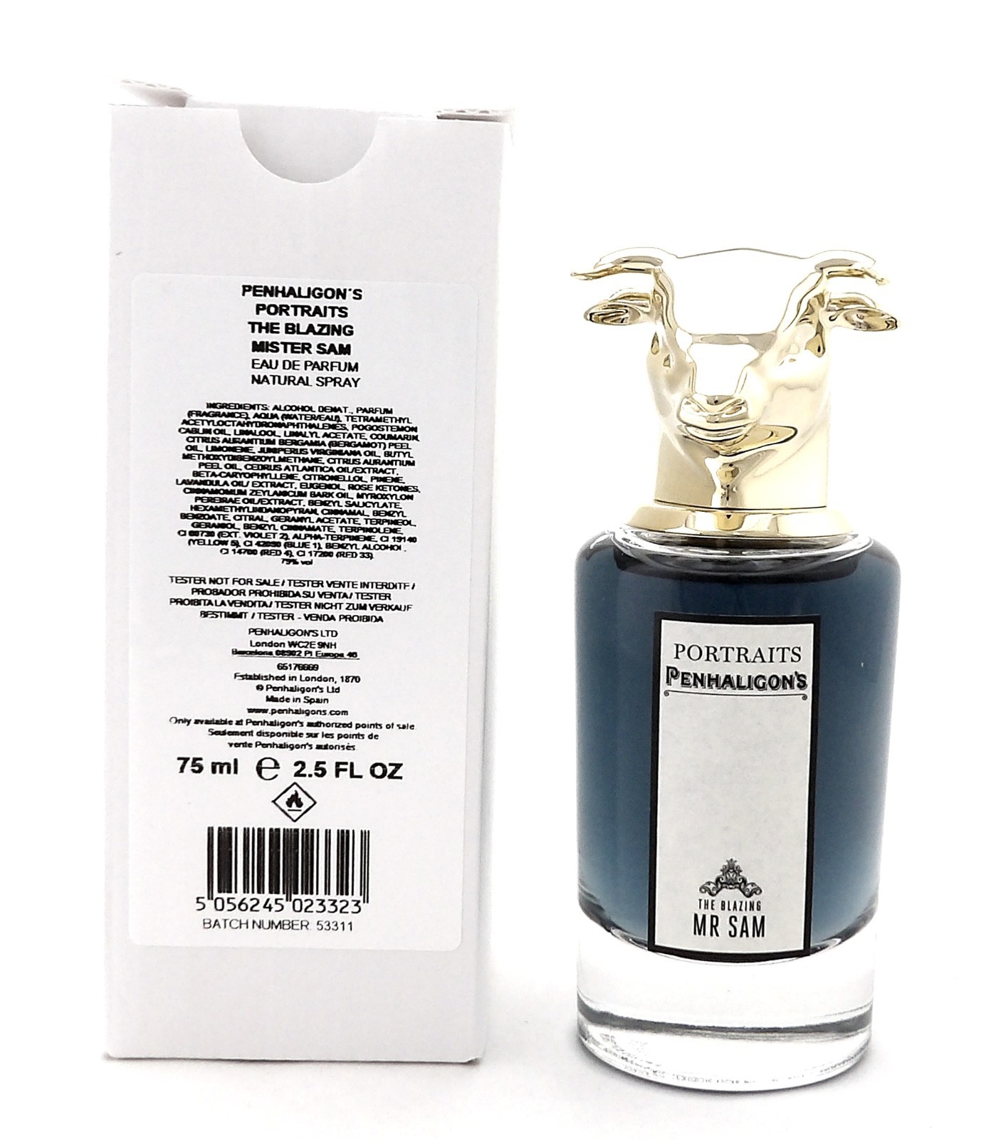 Penhaligon\'s Portraits the Blazing Mister Sam 2.5oz EDP Spray for Men New Tester