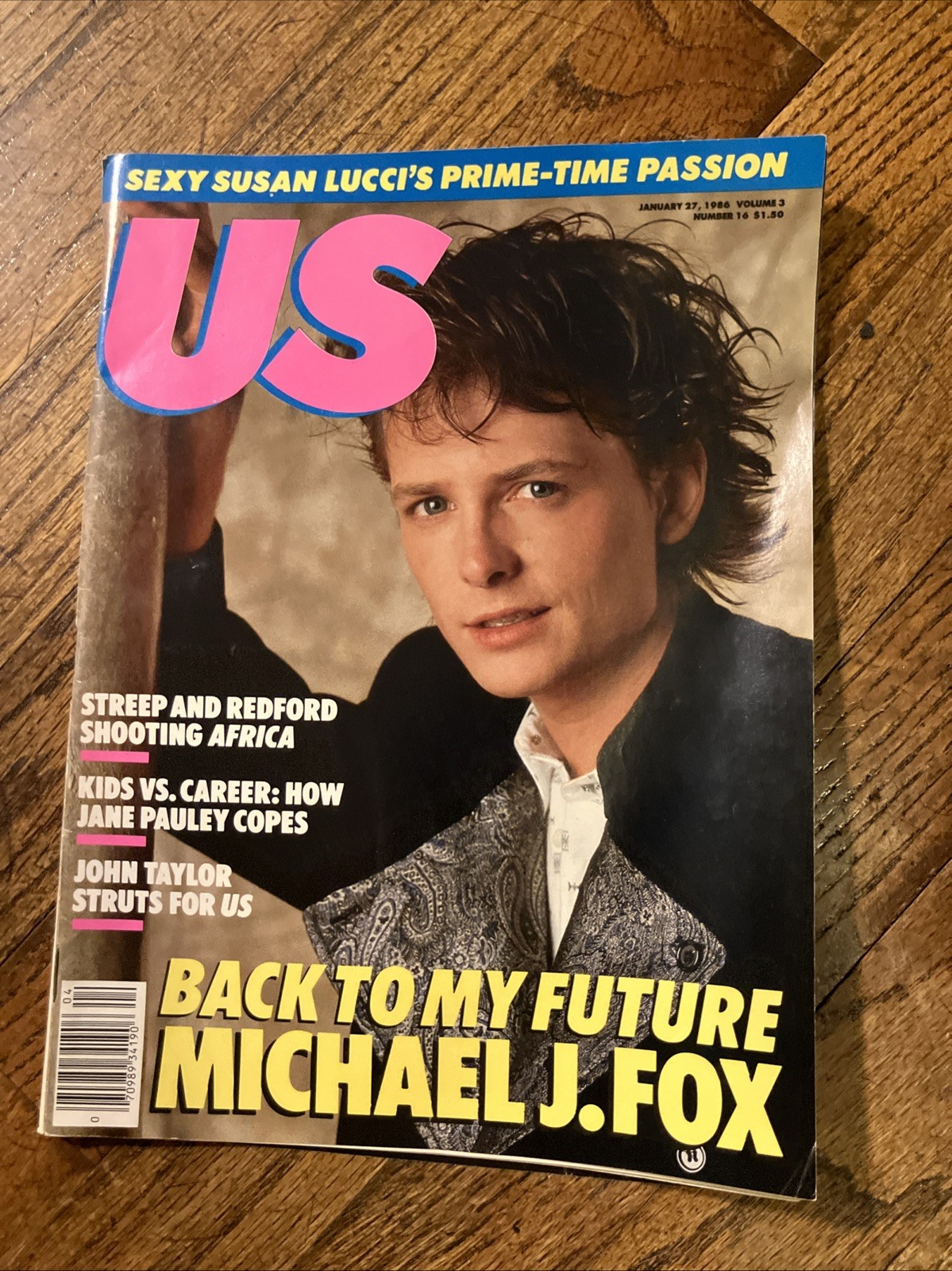 JAN 26 1986 US WEEKLY magazine MICHAEL J FOX JAN 26 1986 US WEEKLY magazine MICHAEL J FOX