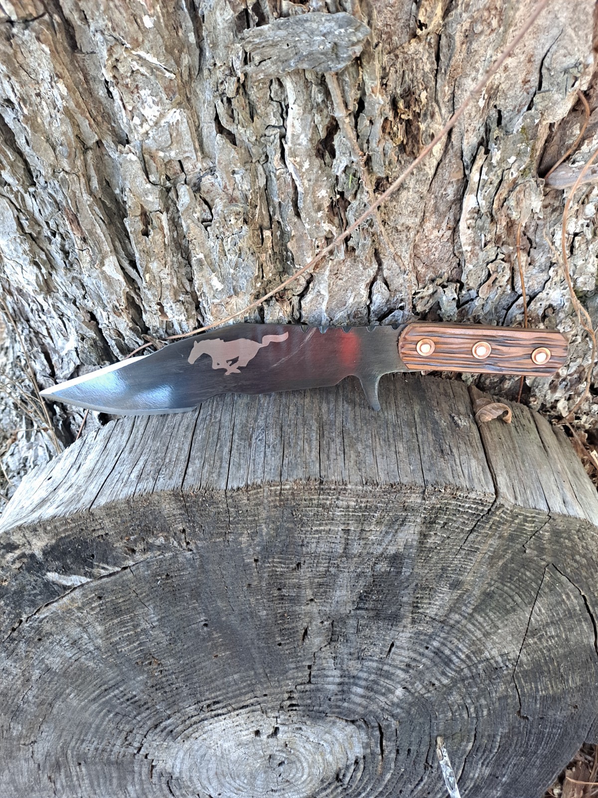 CUSTOM MADE ONE OF KIND THROWING BOWIE KNIFE BY BO MCNEES CUSTOM MADE ONE OF KIND THROWING BOWIE KNIFE BY BO MCNEES