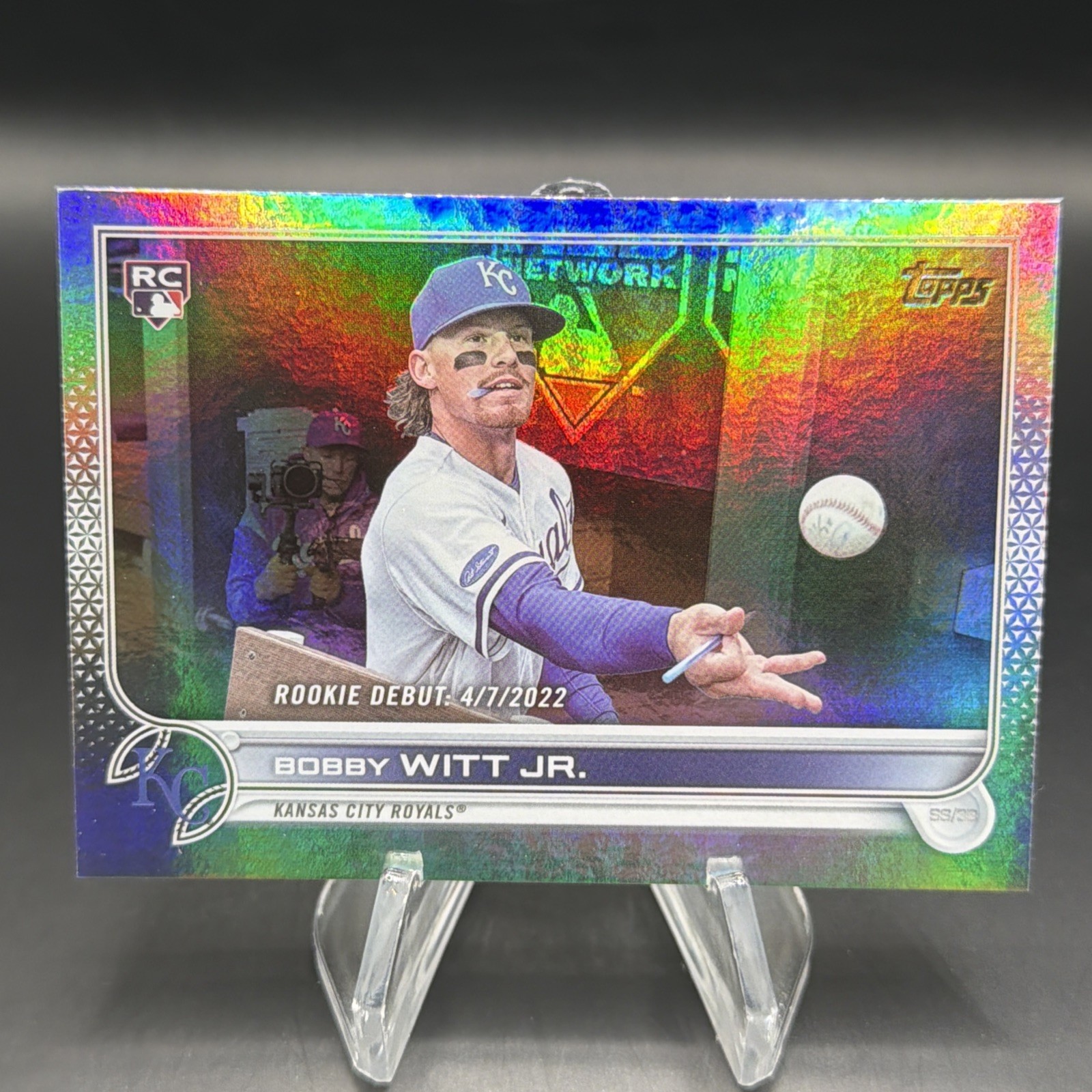2022 Topps Update Rookie Debut Bobby Witt Jr. #US187 Rainbow Foil RC Royals 2022 Topps Update Rookie Debut Bobby Witt Jr. #US187 Rainbow Foil RC Royals