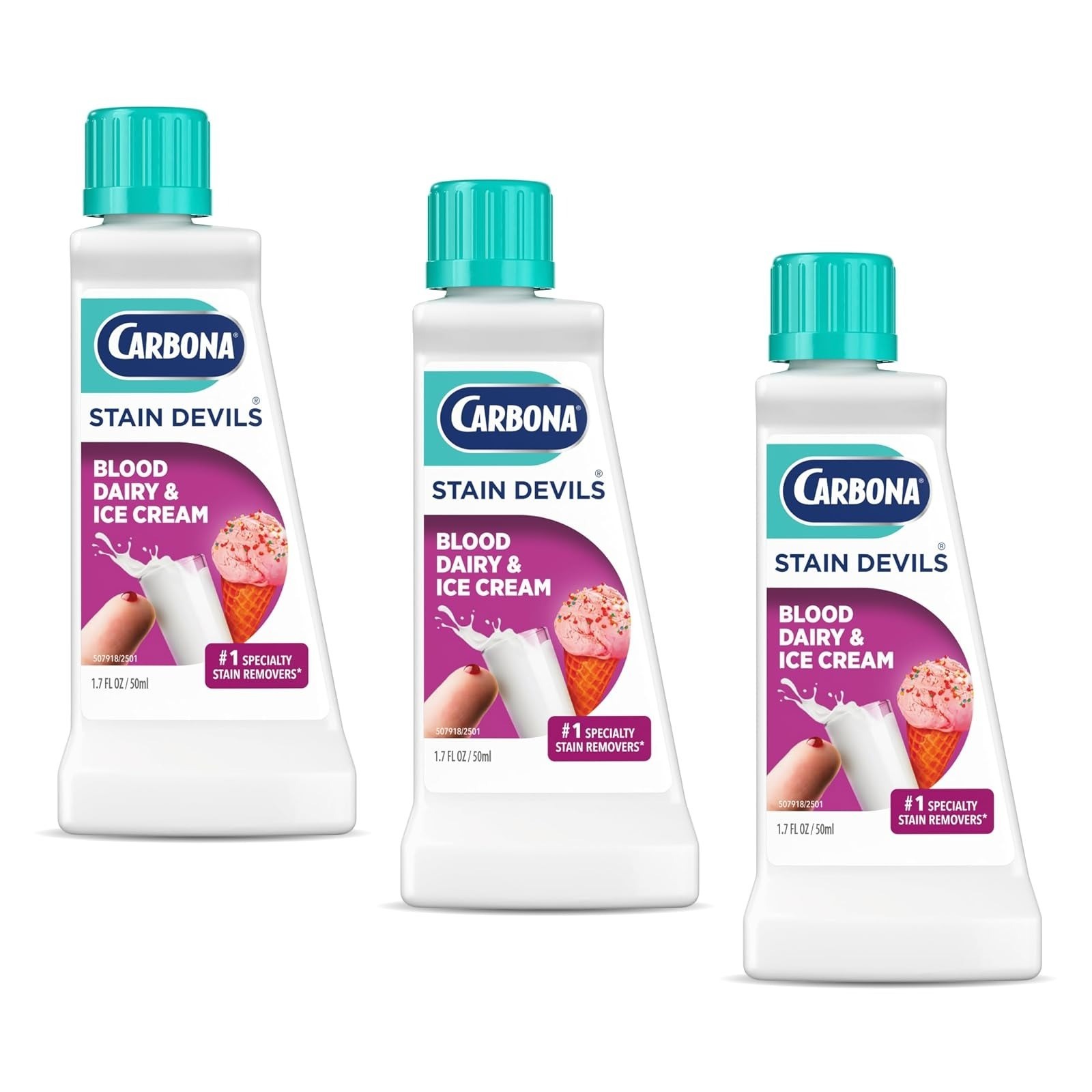 Carbona Stain Devils #5 Fat & Cooking Oil Laundry Stain Remover 3 Pack