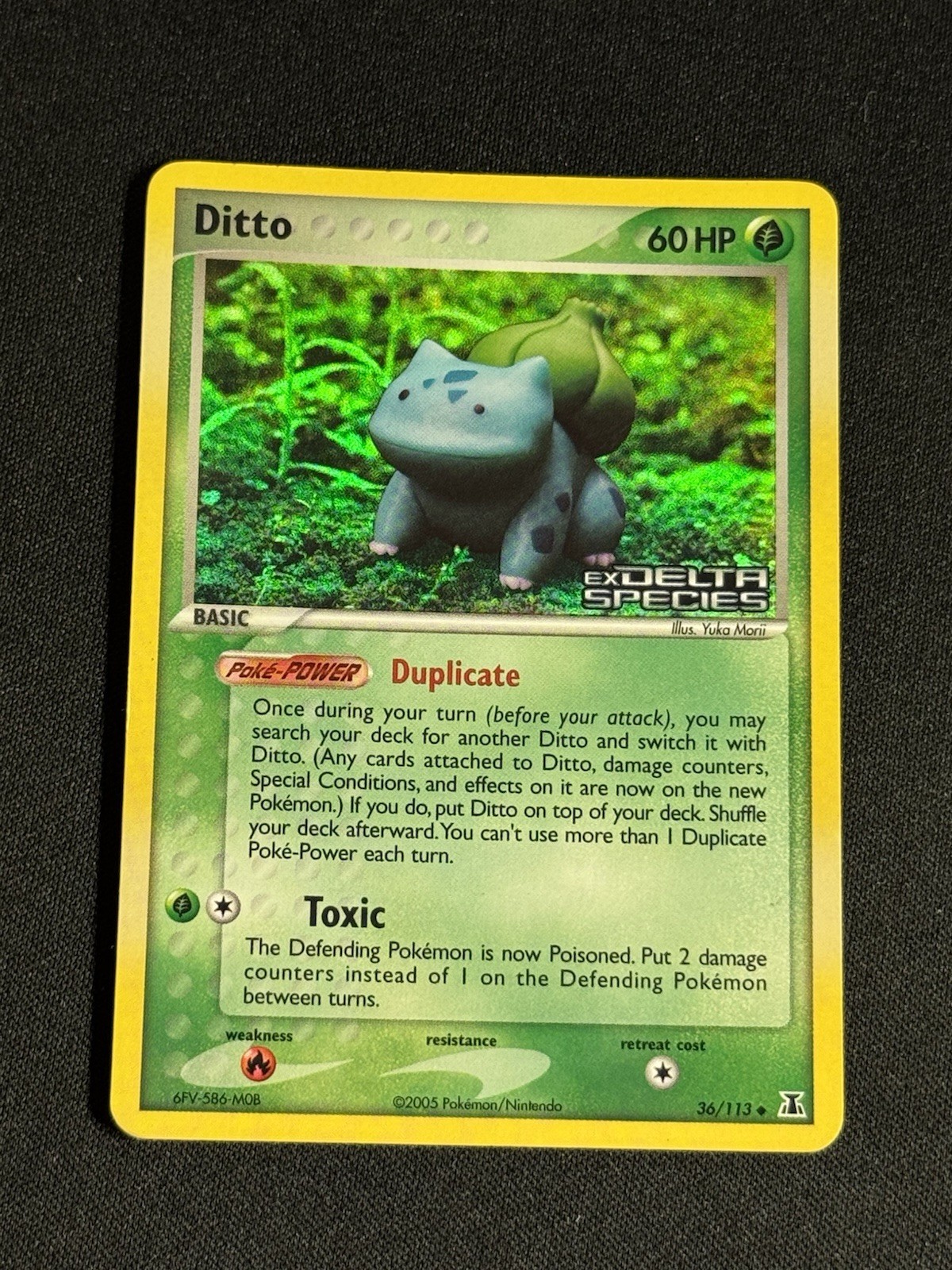 Ditto (Bulbasaur) 36/113 EX Delta Species Reverse Holo Stamped - MP