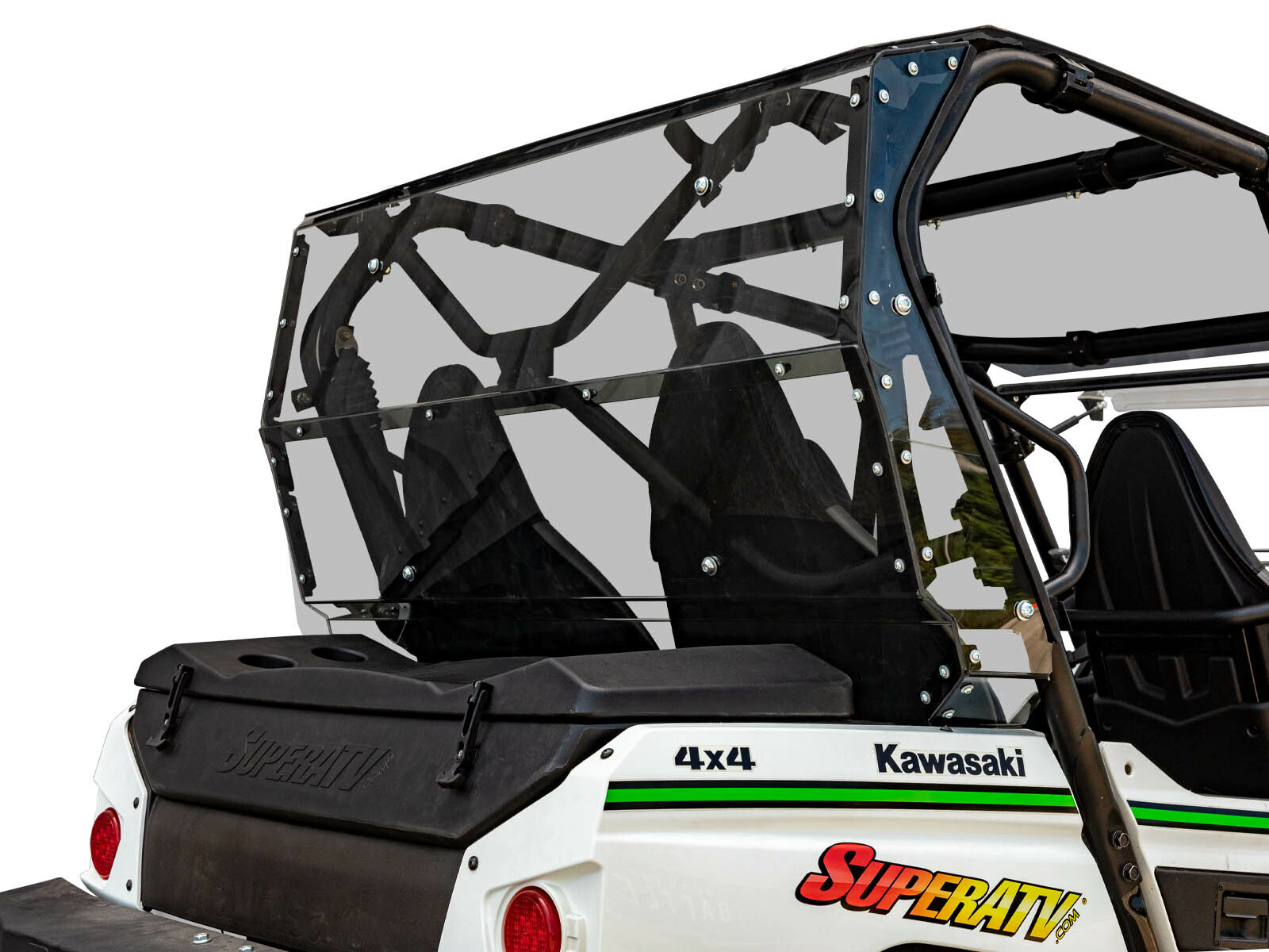 SuperATV Lightly Tinted Rear Windshield for Kawasaki Teryx 4 800 / 4 S (2014+)
