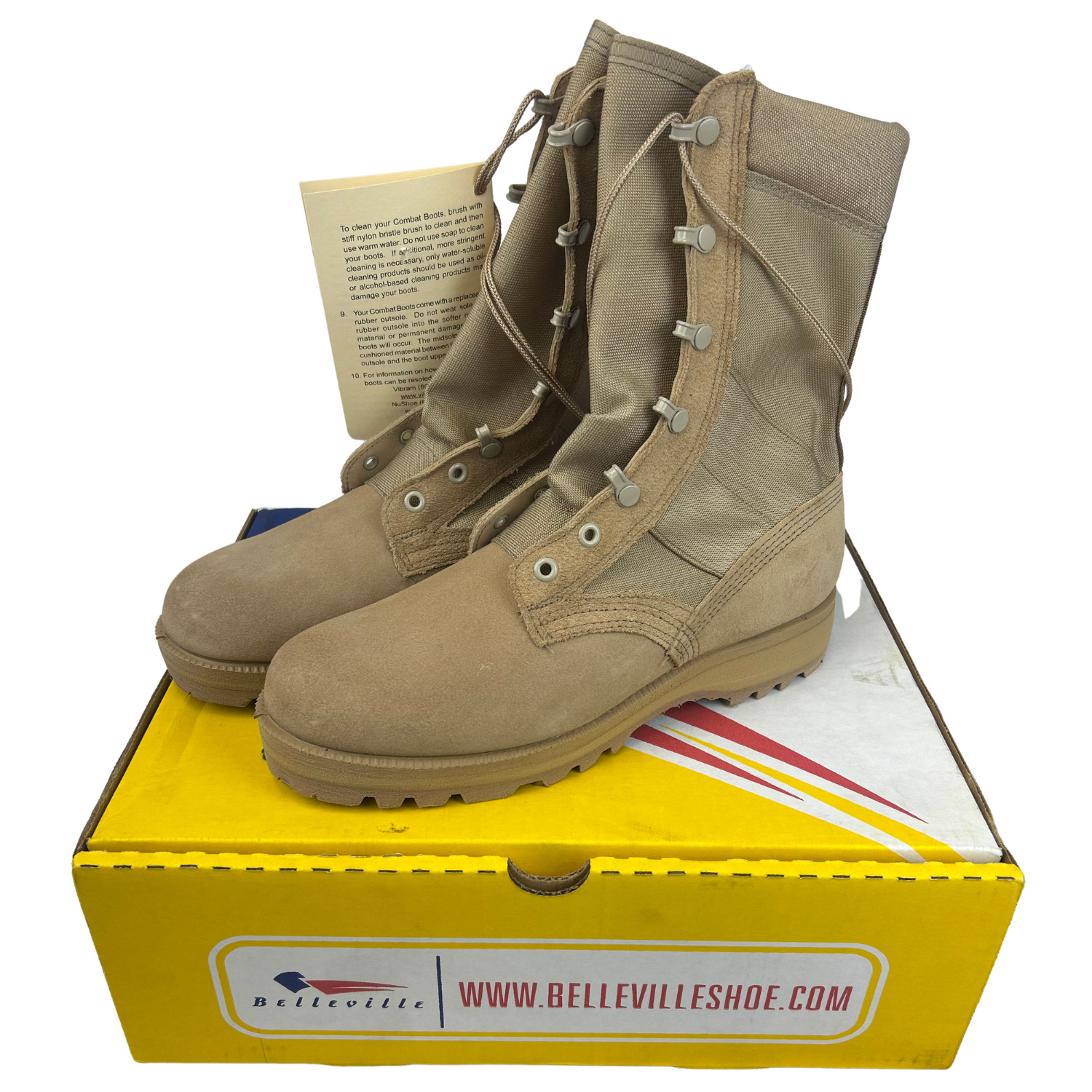 Tan Belleville Army Combat Hot Weather Boots - New *mocinc.1982*