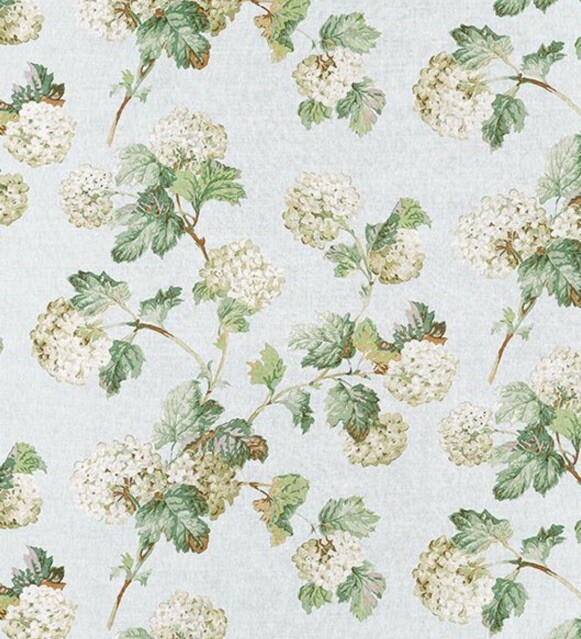 Thibaut/Anna French Curtain Fabric \'SUSSEX HYDRANGEA\' 5.6 METRES SOFT BLUE