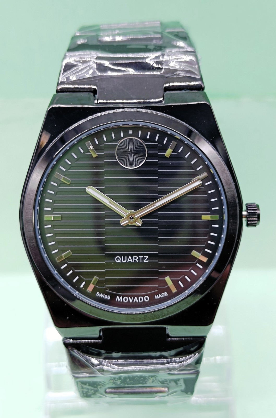 Amazing Movado Bold Quest Black Dial Analog Quartz Men\'s Wrist Watch