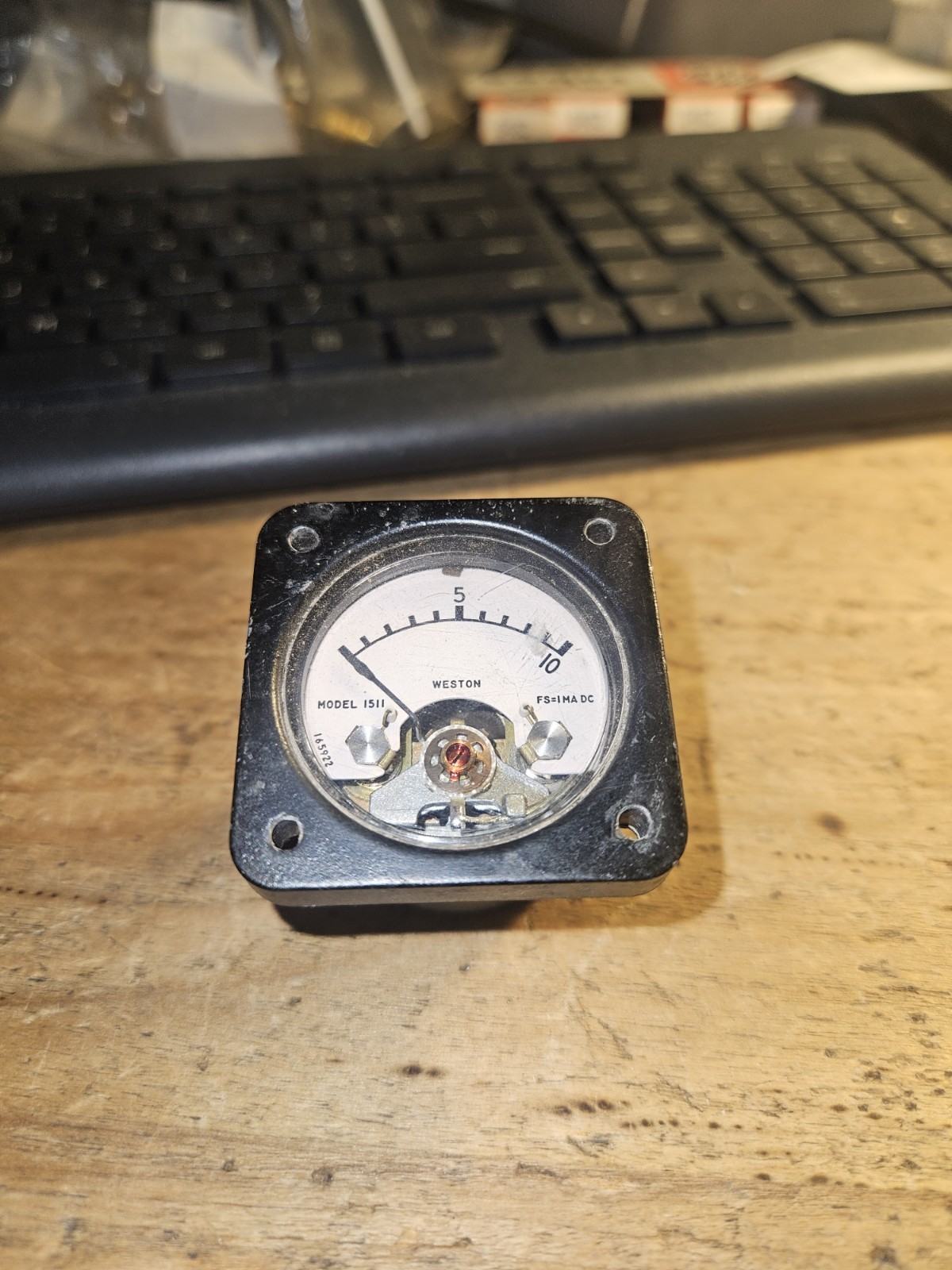 RARE VINTAGE USED WESTON MODEL 1511 MICROAMMETER MILLIAMMETER PANEL METER 0-10 RARE VINTAGE USED WESTON MODEL 1511 MICROAMMETER MILLIAMMETER PANEL METER 0-10