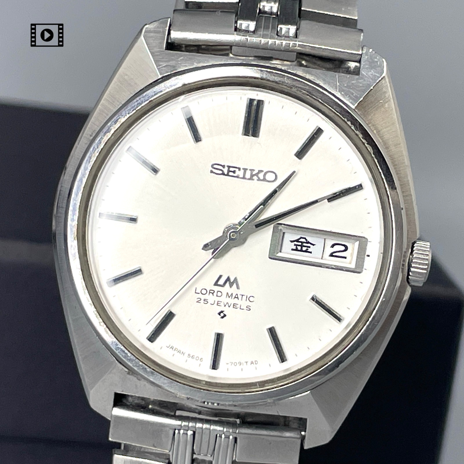 Vtg1969【N Mint/Box】'Kanji' Seiko Lord Matic LM 5606-7000 Automatic Men's Watch