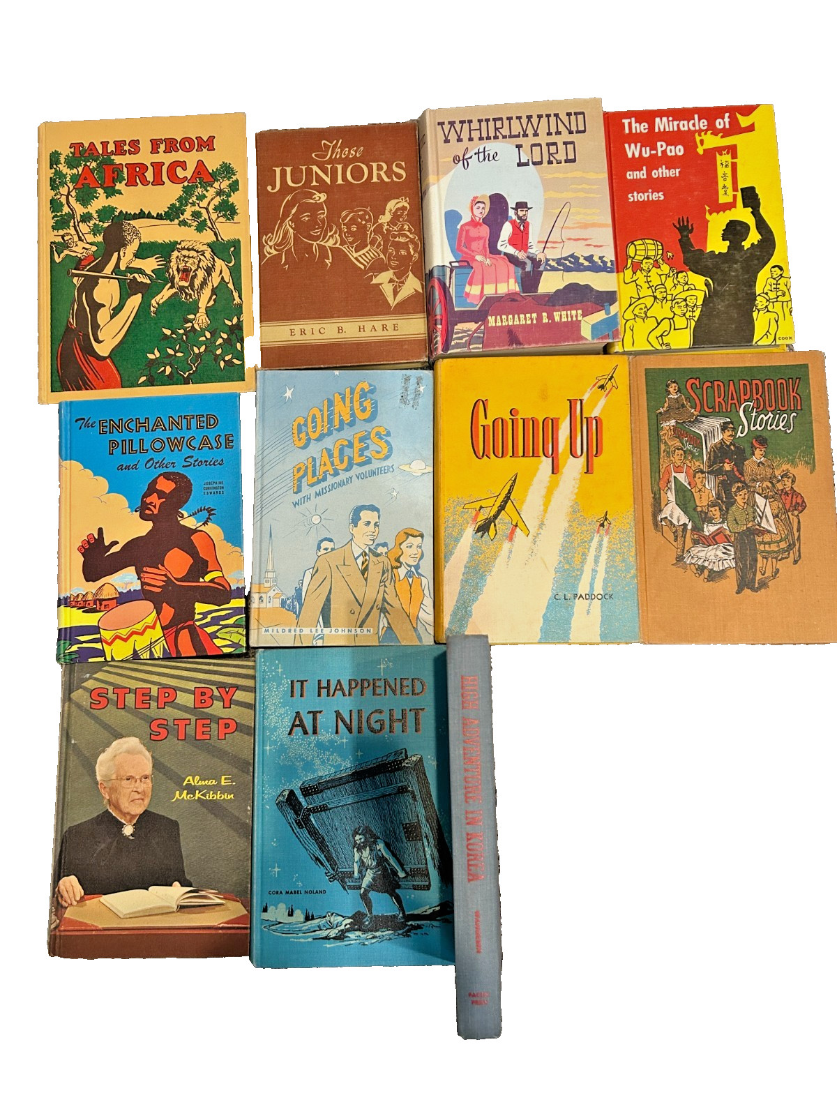 11 Old  Adventist Heritage HC Children books: Mission Stories, Nature stories