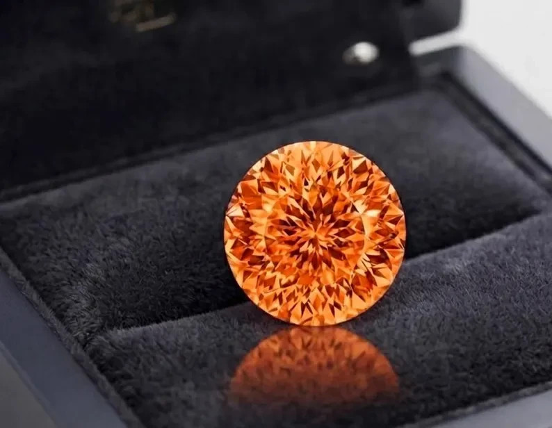 CERTIFIED 1.05 Ct Earth-Mined Natural Orange Diamond Round CutLOOSE VVS1/ 7 mm