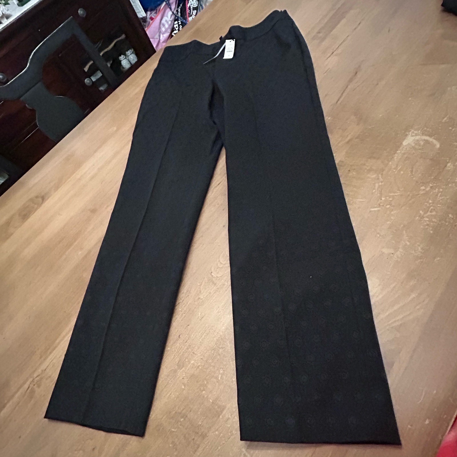 Talbots Womens Heritage Dress Pants 10 Black Jacquard Floral Print Office Event Talbots Womens Heritage Dress Pants 10 Black Jacquard Floral Print Office Event