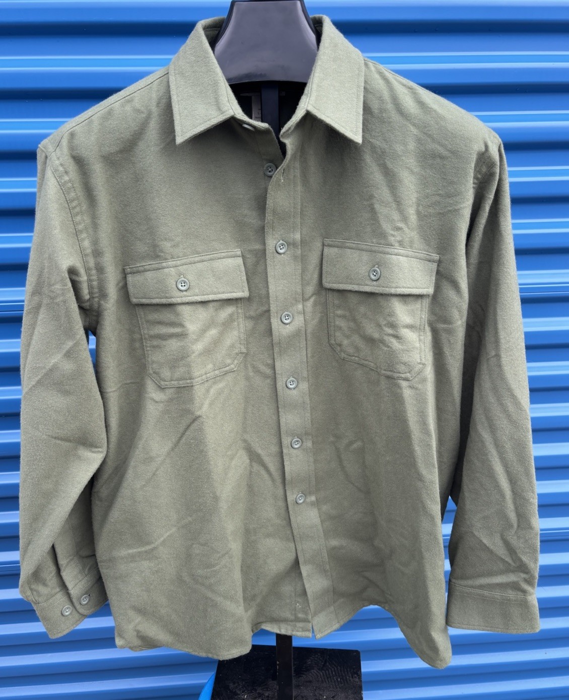 Vintage LL Bean Chamois Cloth Btn Shirt Sz L Green Flannel Freeport Maine Men\'s Vintage LL Bean Chamois Cloth Btn Shirt Sz L Green Flannel Freeport Maine Men\'s
