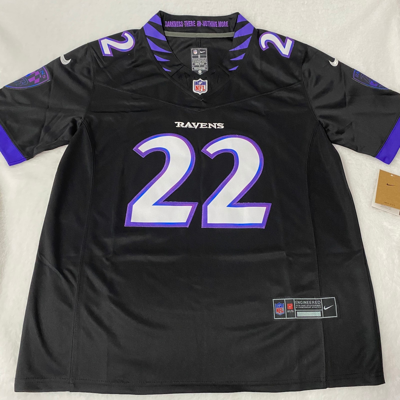 Derrick Henry #22 Baltimore Ravens Black Stitched Jersey (Men's Sizes S-4XL) Derrick Henry #22 Baltimore Ravens Black Stitched Jersey (Men's Sizes S-4XL)