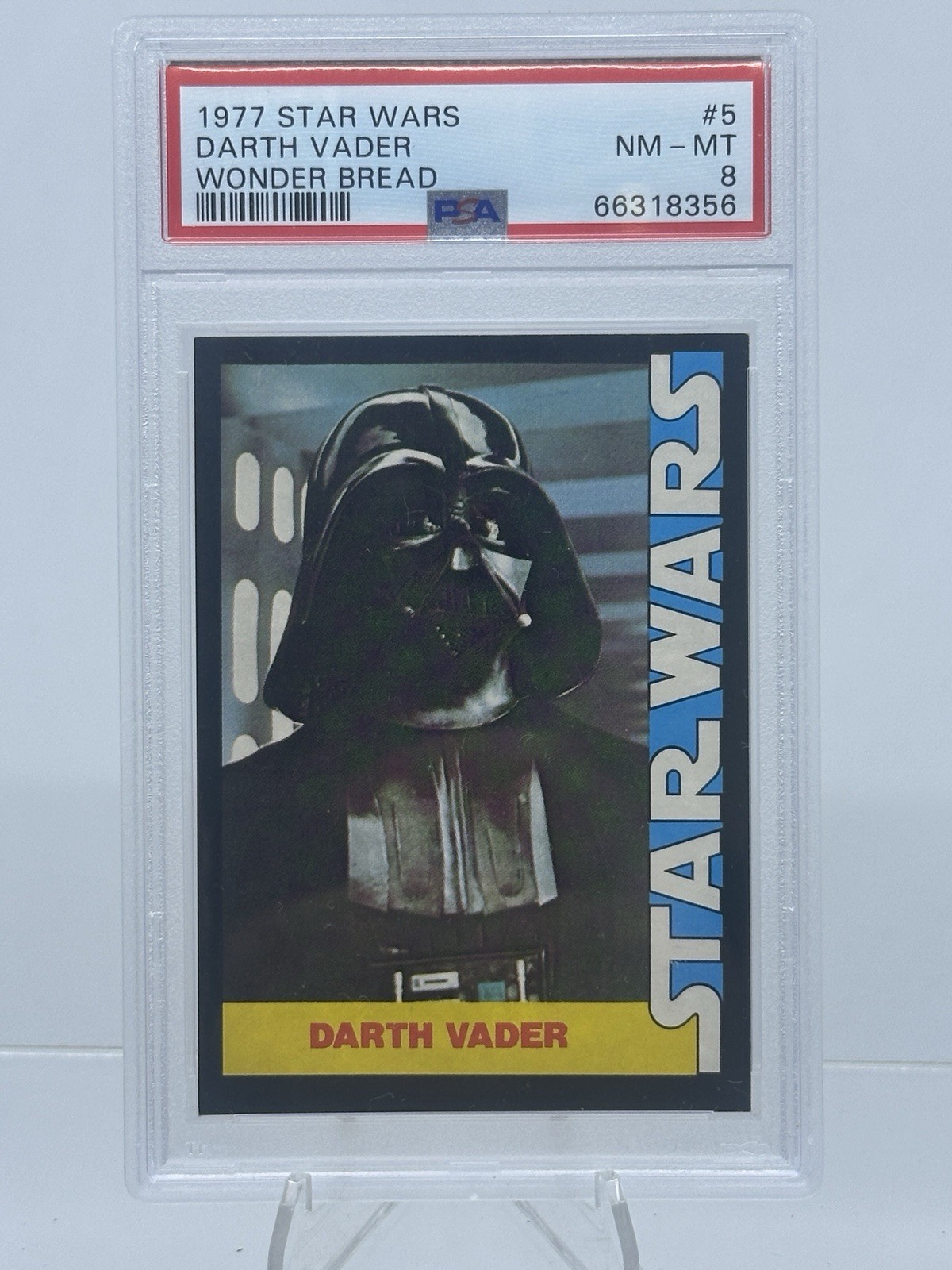 1977 Star Wars Darth Vader Wonder Bread Rookie card rc PSA 8 invest now 1977 Star Wars Darth Vader Wonder Bread Rookie card rc PSA 8 invest now