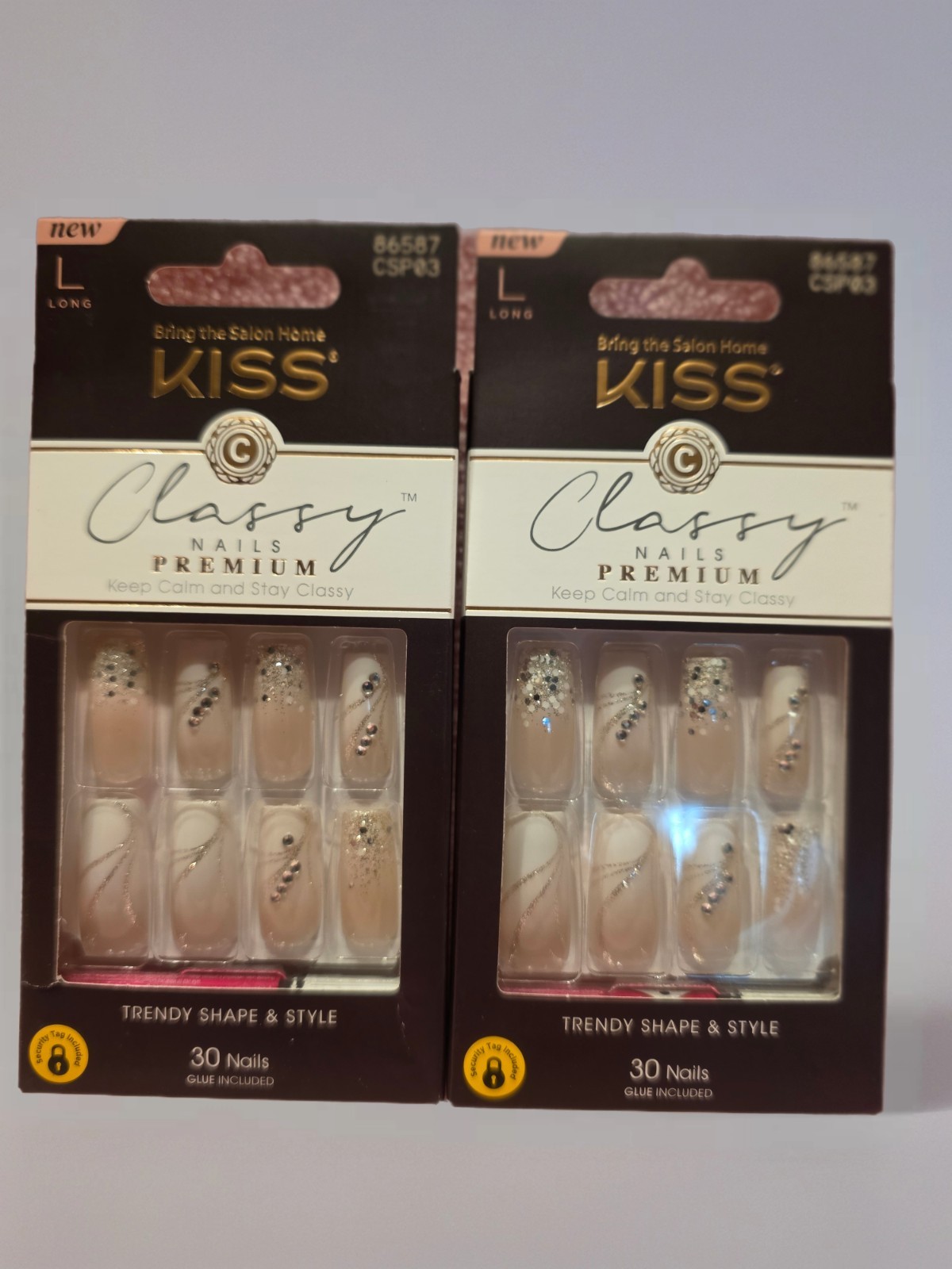 Kiss Classy Premium Long Nails Csp03 Design - Set Of 2 Kiss Classy Premium Long Nails Csp03 Design - Set Of 2