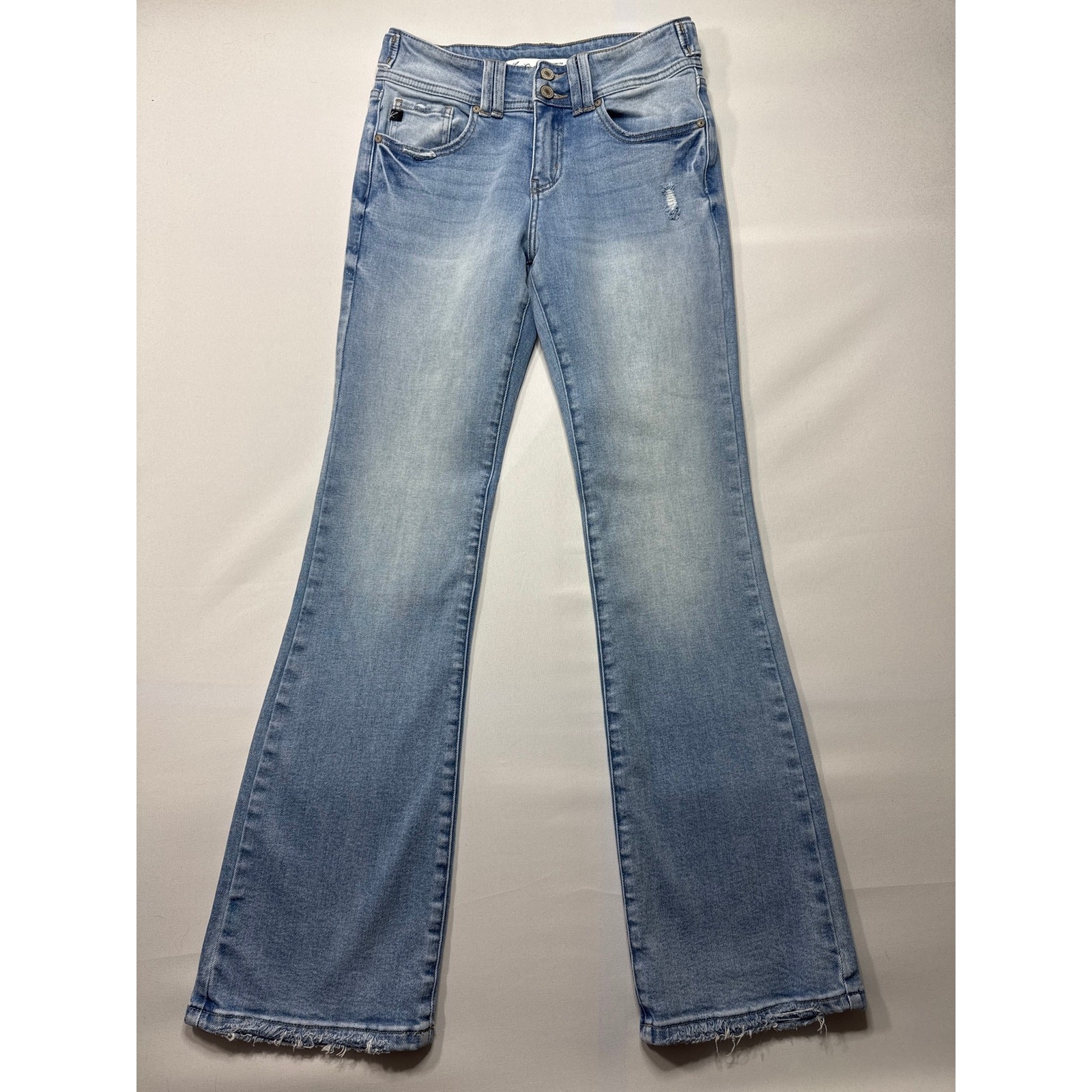 KanCan Women\'s Mid Rise Bootcut Stretch Blue Jeans - Size 27 (27x32)