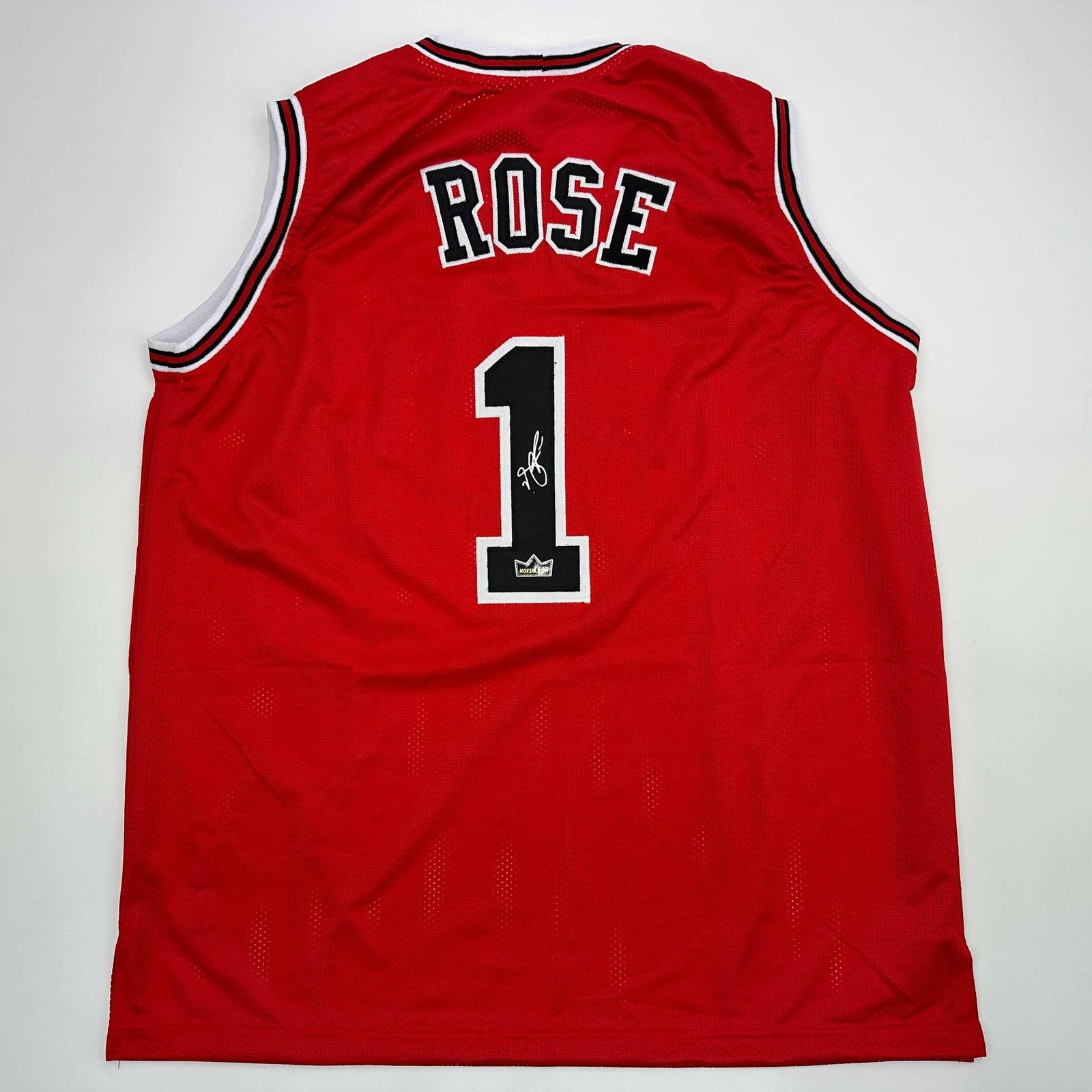 Facsimile Autographed Derrick Rose Chicago Red Reprint Jersey Size Men's XL Facsimile Autographed Derrick Rose Chicago Red Reprint Jersey Size Men's XL