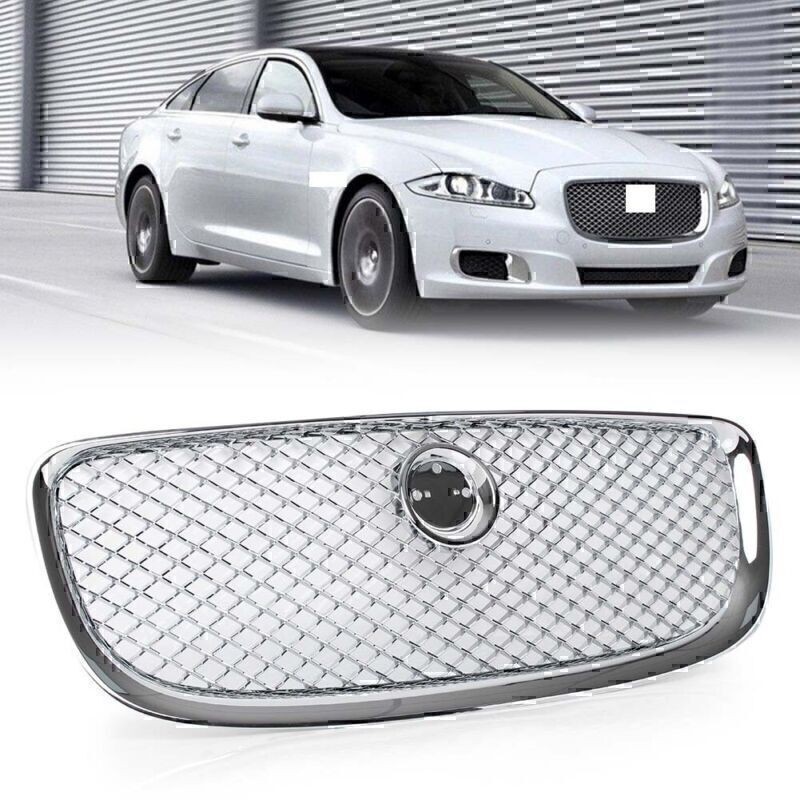 1 Pcs New ABS Chrome Front Upper Car Grille Mesh Grill Fit Jaguar XJ 2010-2015