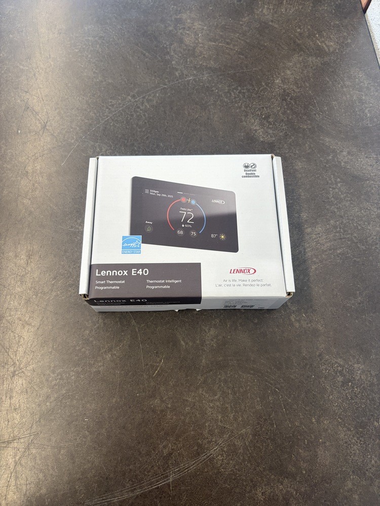 OPEN BOX LENNOX E40 SMART THERMOSTAT TOUCH SCREEN WIFI OPEN BOX LENNOX E40 SMART THERMOSTAT TOUCH SCREEN WIFI