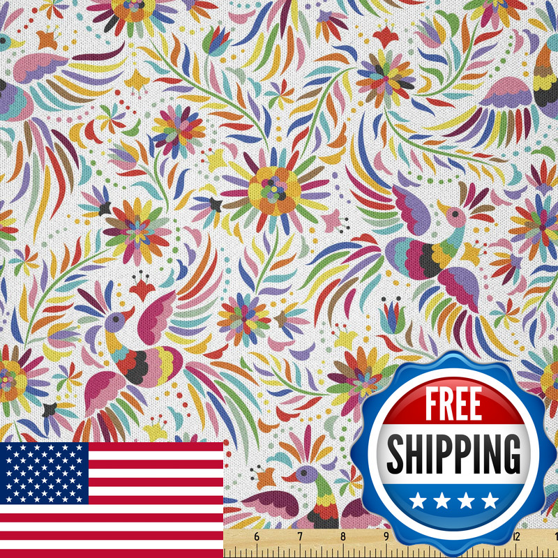 Ambesonne Mexican Fabric By The Yard Colorful Nature Inspired Pattern Birds Ambesonne Mexican Fabric By The Yard Colorful Nature Inspired Pattern Birds