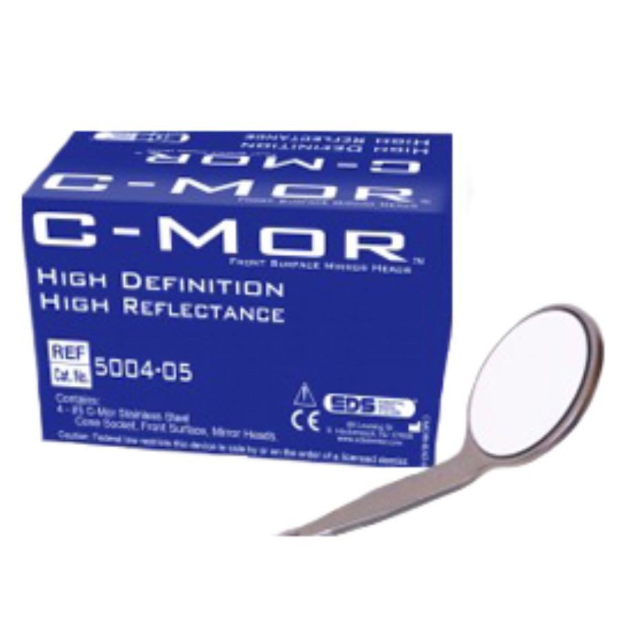C-Mor 4Pk Stainless Steel Ultra Bright Size 5 Mouth Mirror Head Cone Socket C-Mor 4Pk Stainless Steel Ultra Bright Size 5 Mouth Mirror Head Cone Socket