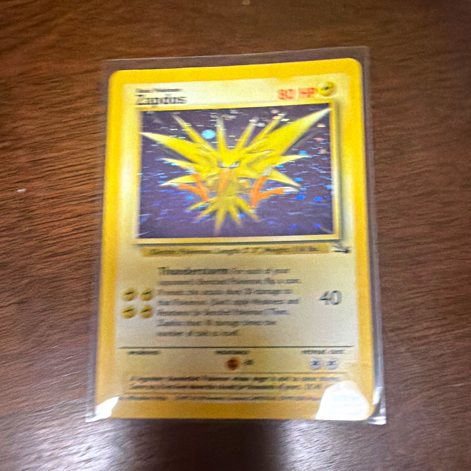 Wizards of the Coast Zapdos 15/62 Fossil Holo Rare Unlimited EN 1999 80 HP