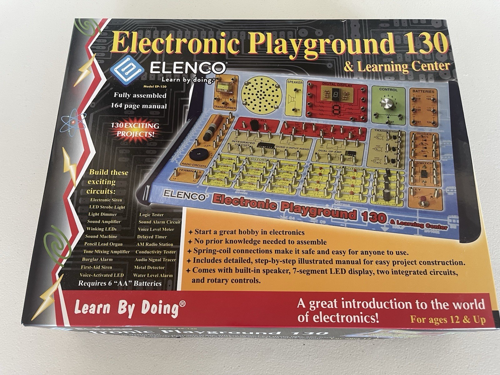 Elenco Electronic Playground 130 Learning Center EP-130 Vintage 1992 w/ Manuals Elenco Electronic Playground 130 Learning Center EP-130 Vintage 1992 w/ Manuals
