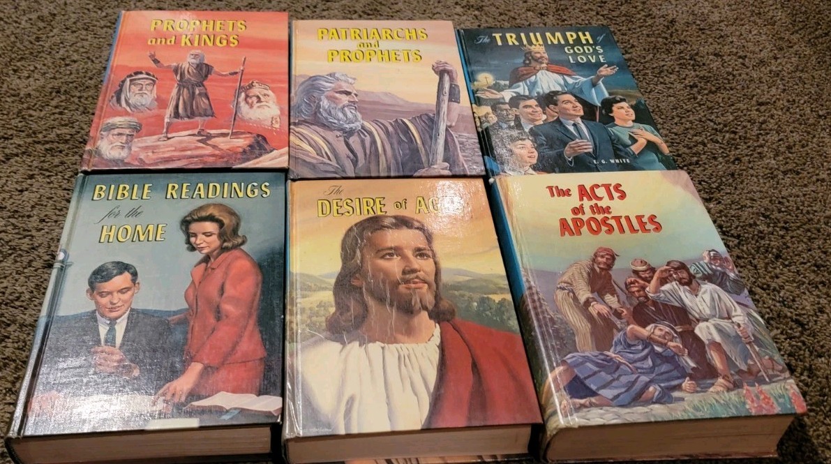 Set of 6 HC Books Ellen G White Conflict of Ages Series + Bible Reading 1960s Set of 6 HC Books Ellen G White Conflict of Ages Series + Bible Reading 1960s