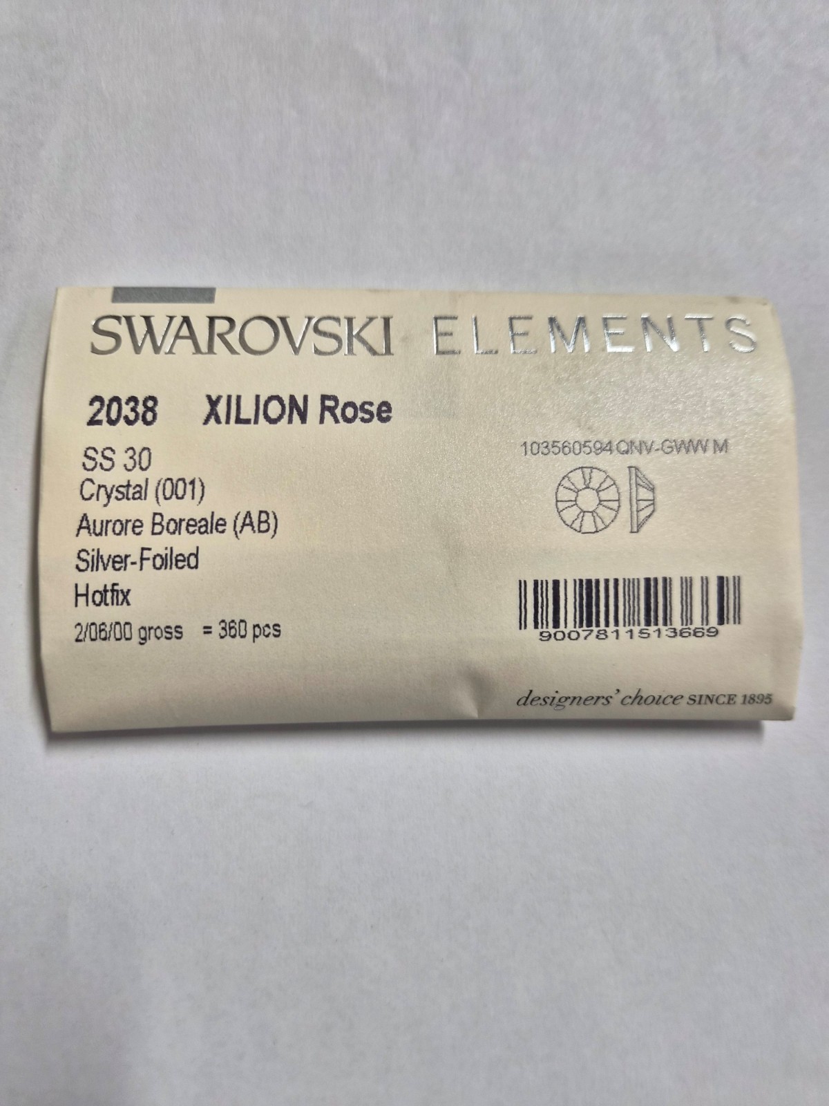 Swarovski Hotfix Rhinestone SS30 Crystal AB 360 pcs Swarovski Hotfix Rhinestone SS30 Crystal AB 360 pcs