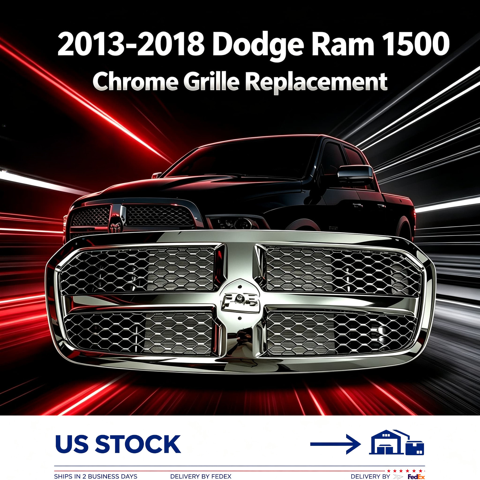 SALE 2013-2018 Dodge Ram 1500 Front Grille Replacement Assembly