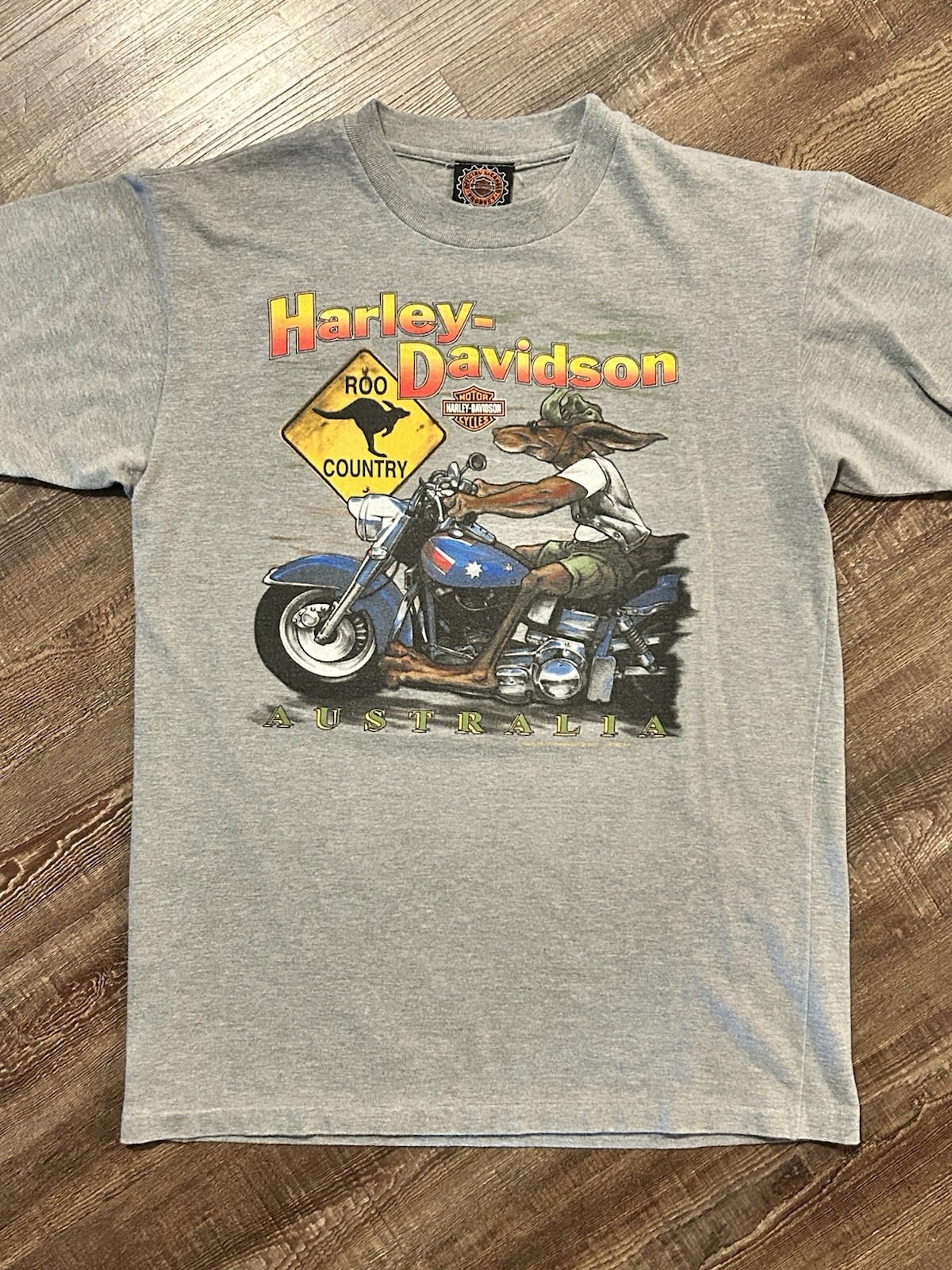 VINTAGE HARLEY-DAVISON SYDNEY AUSTRALIA DOUBLE SIDED Y2K T-SHIRT MENS MEDIUM