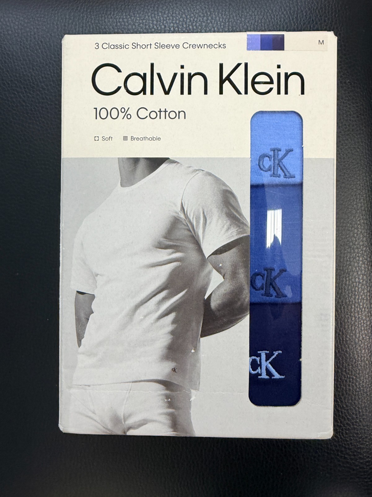 CALVIN KLEIN CLASSIC SHORT SLEEVE CREWNECKS 100%  COTTON MULTI COLOR