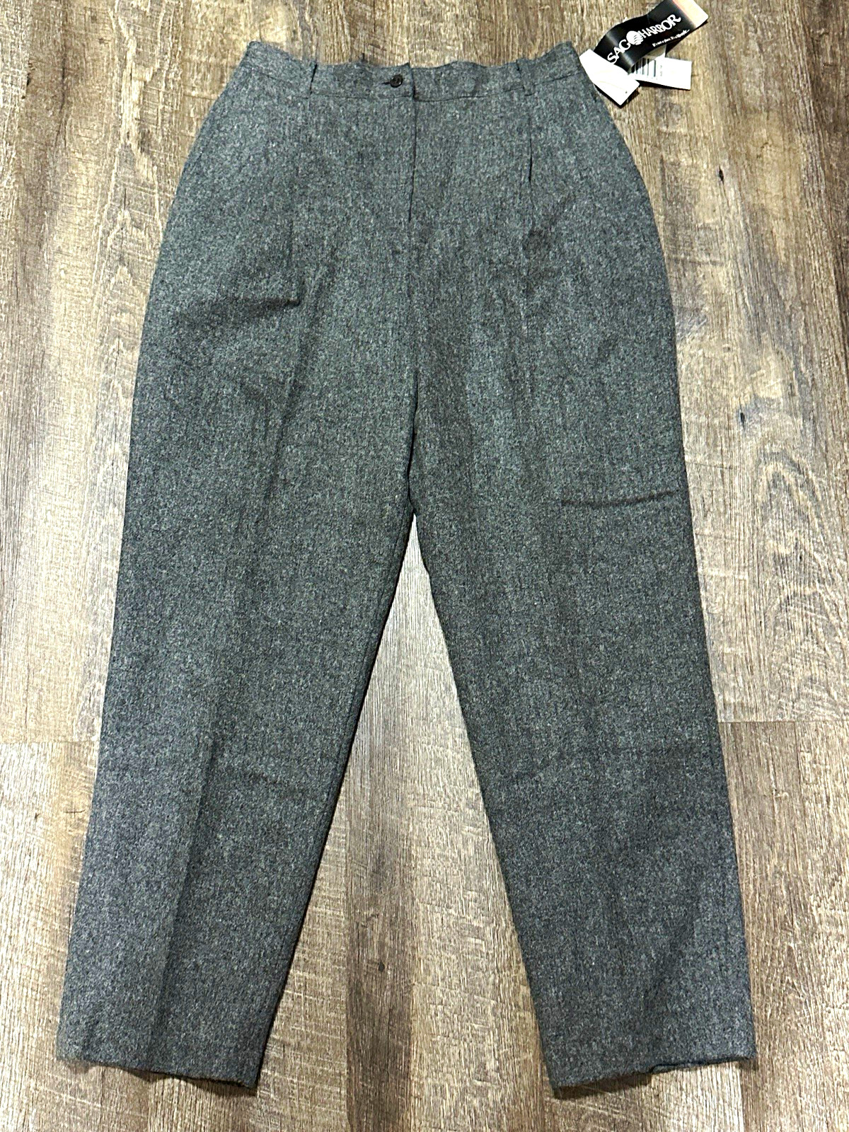 Vintage NWT Sag Harbor Women’s Gray Wool Blend Pleated Lined Dress Pants 14 Vintage NWT Sag Harbor Women’s Gray Wool Blend Pleated Lined Dress Pants 14