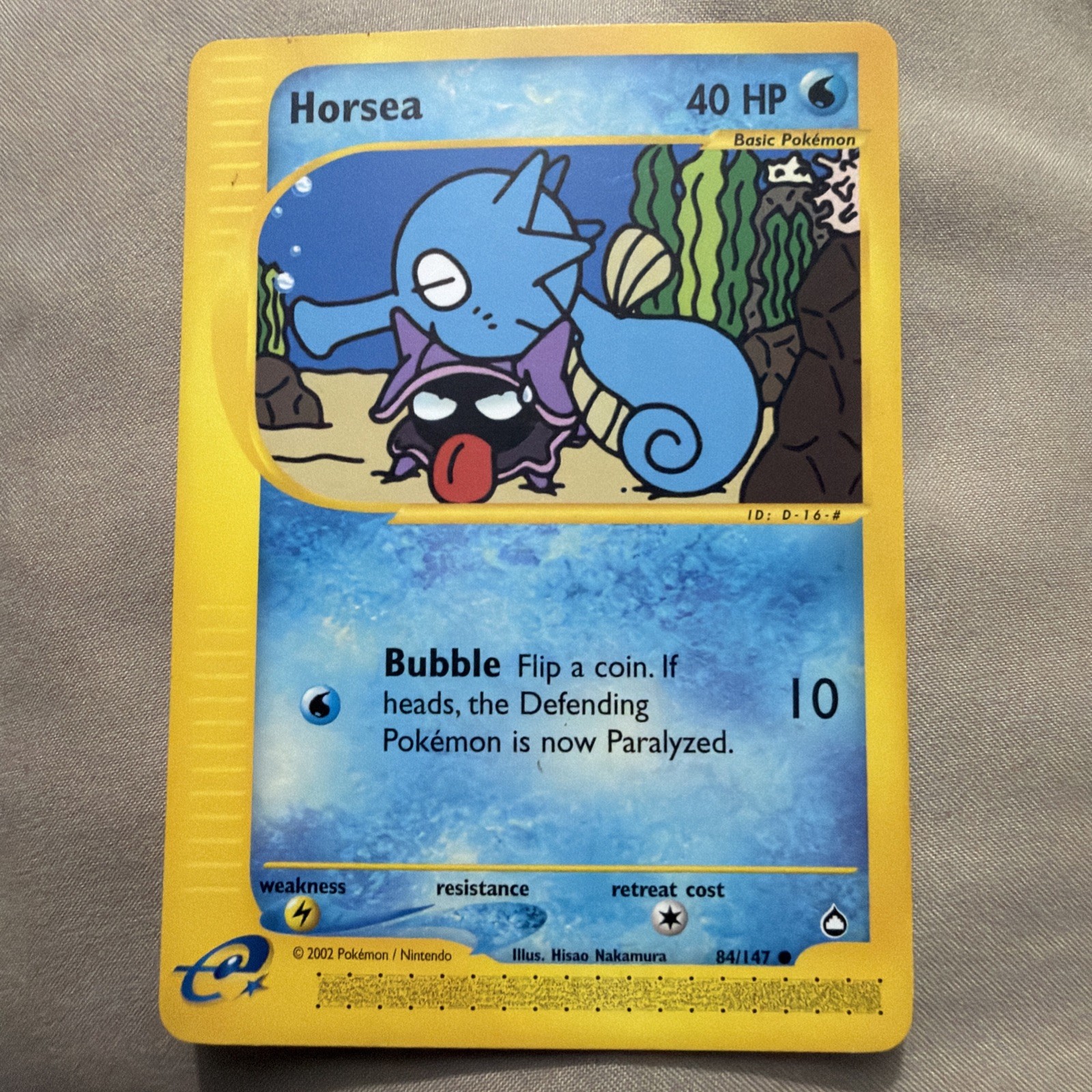 Pokemon Horsea #84/147 Non-Holo Aquapolis Set Pokemon Card Pokemon Horsea #84/147 Non-Holo Aquapolis Set Pokemon Card