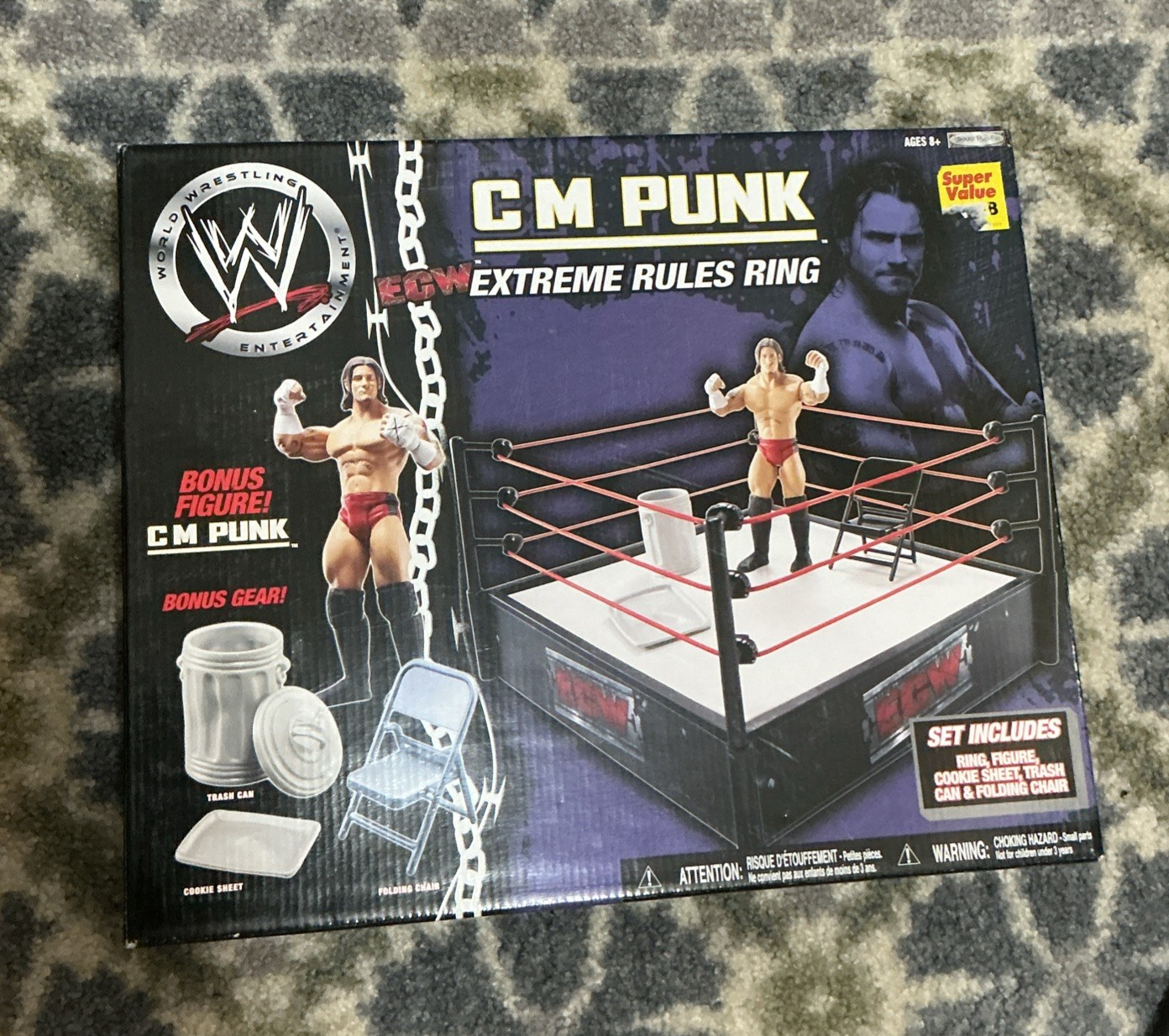 WWE CM Punk ECW Extreme Rules Ring 2007 Jakks
