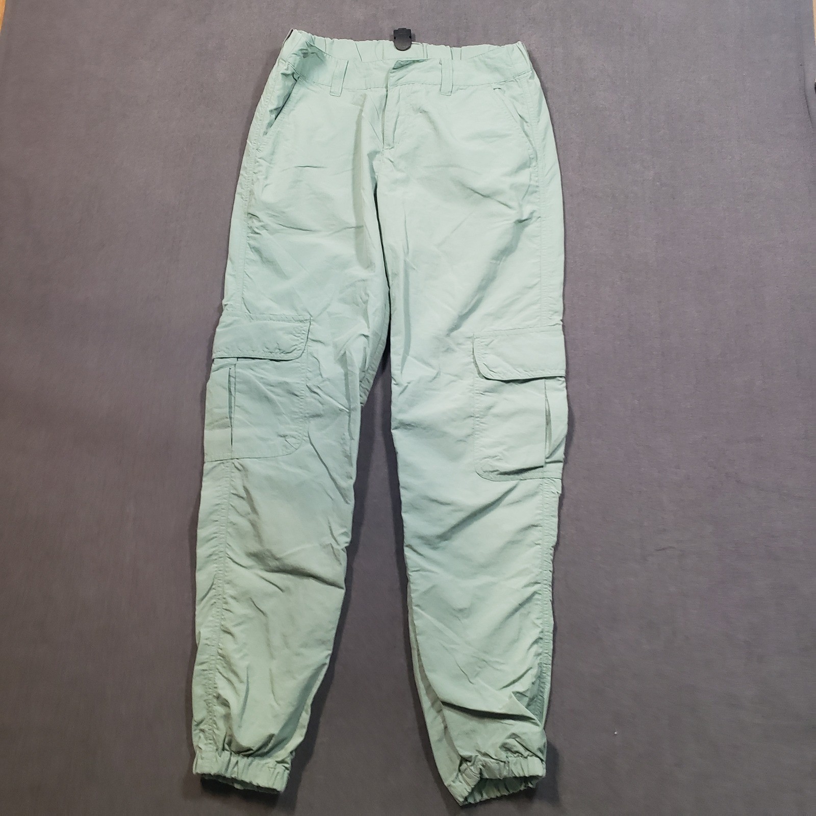 Ninth Hall Cargo Jogger Pants Mens Small Green Nylon Lightweight Utility Street