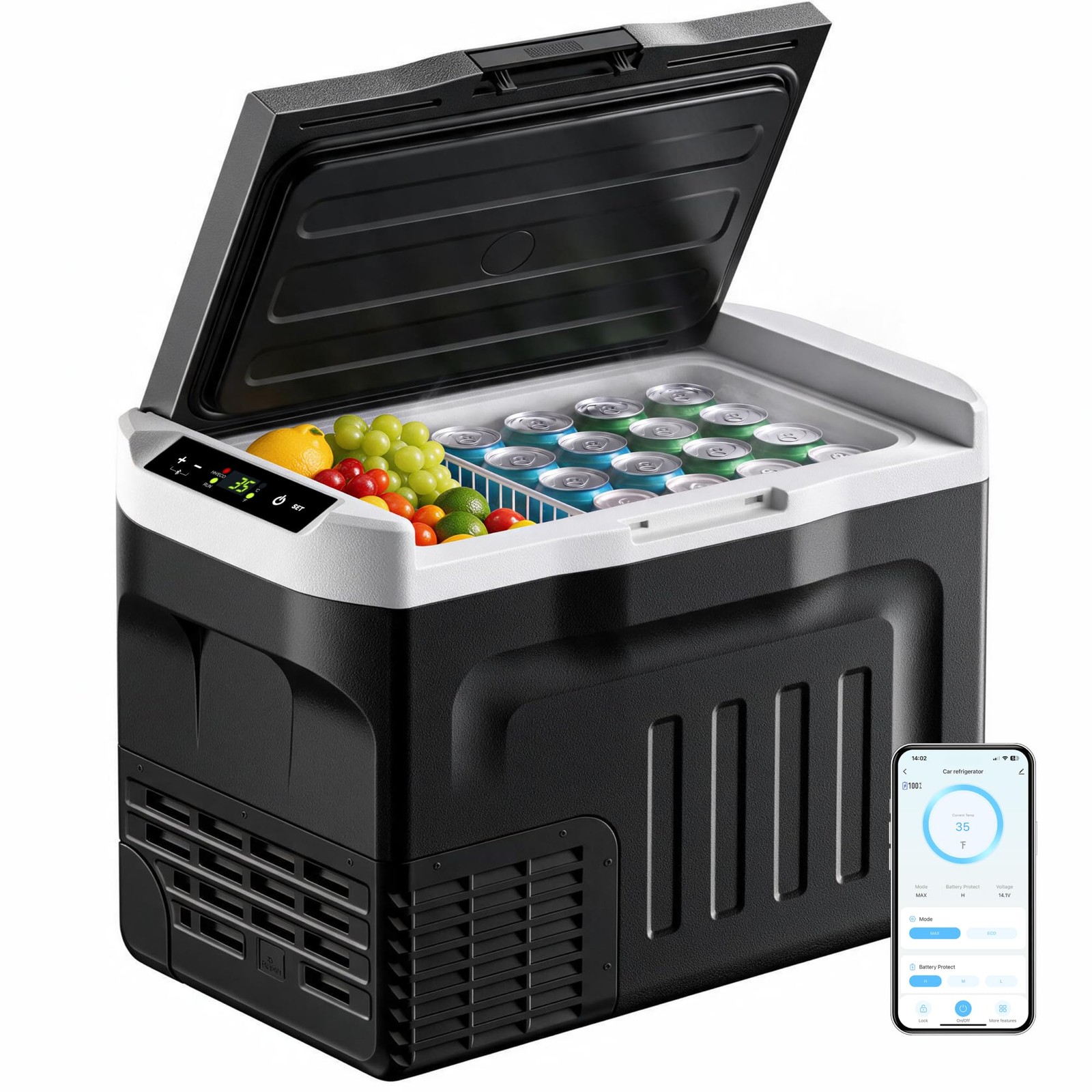 EUHOMY 32QT 12 Volt Refrigerator, Portable Car Fridge, 12V Fridge