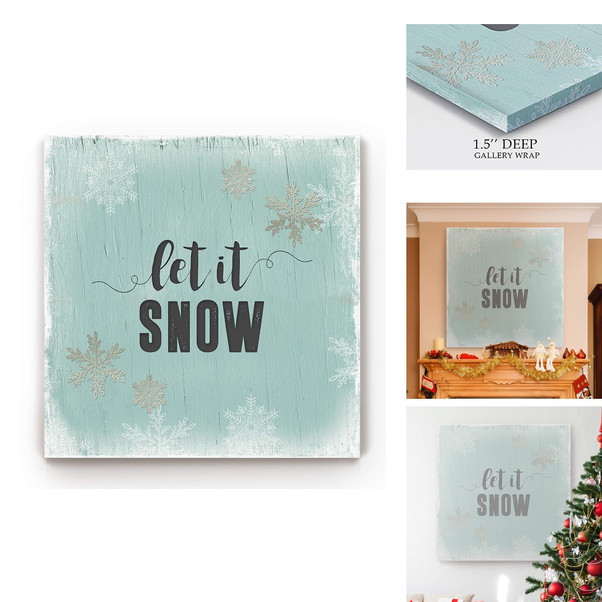 Renditions Gallery Let It Snow Gallery Wrapped Canvas 32x32 Christmas Renditions Gallery Let It Snow Gallery Wrapped Canvas 32x32 Christmas