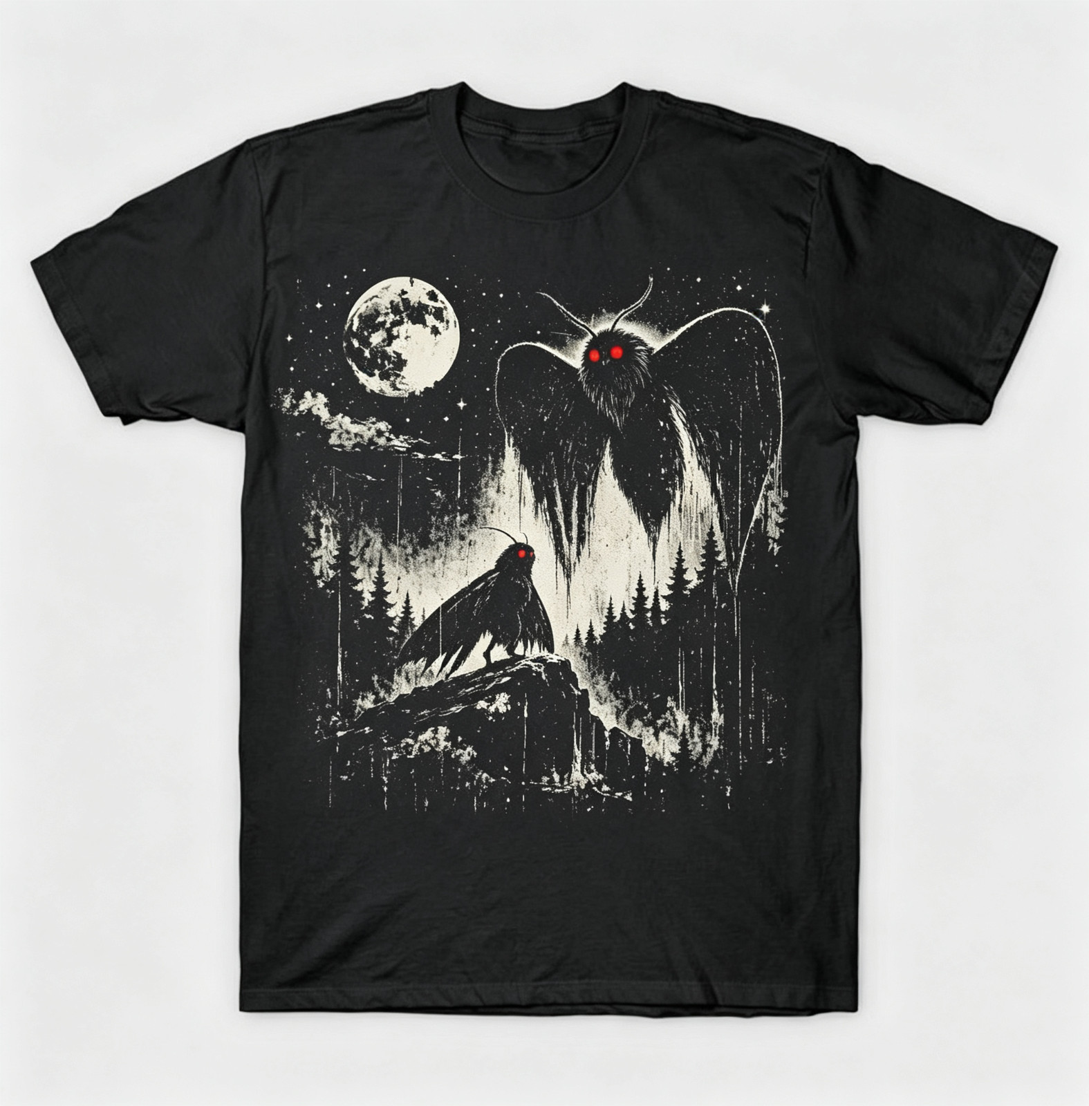 Vintage Mothman Cryptid Funny Meme Unisex Graphic T?Shirt Vintage Mothman Cryptid Funny Meme Unisex Graphic T?Shirt