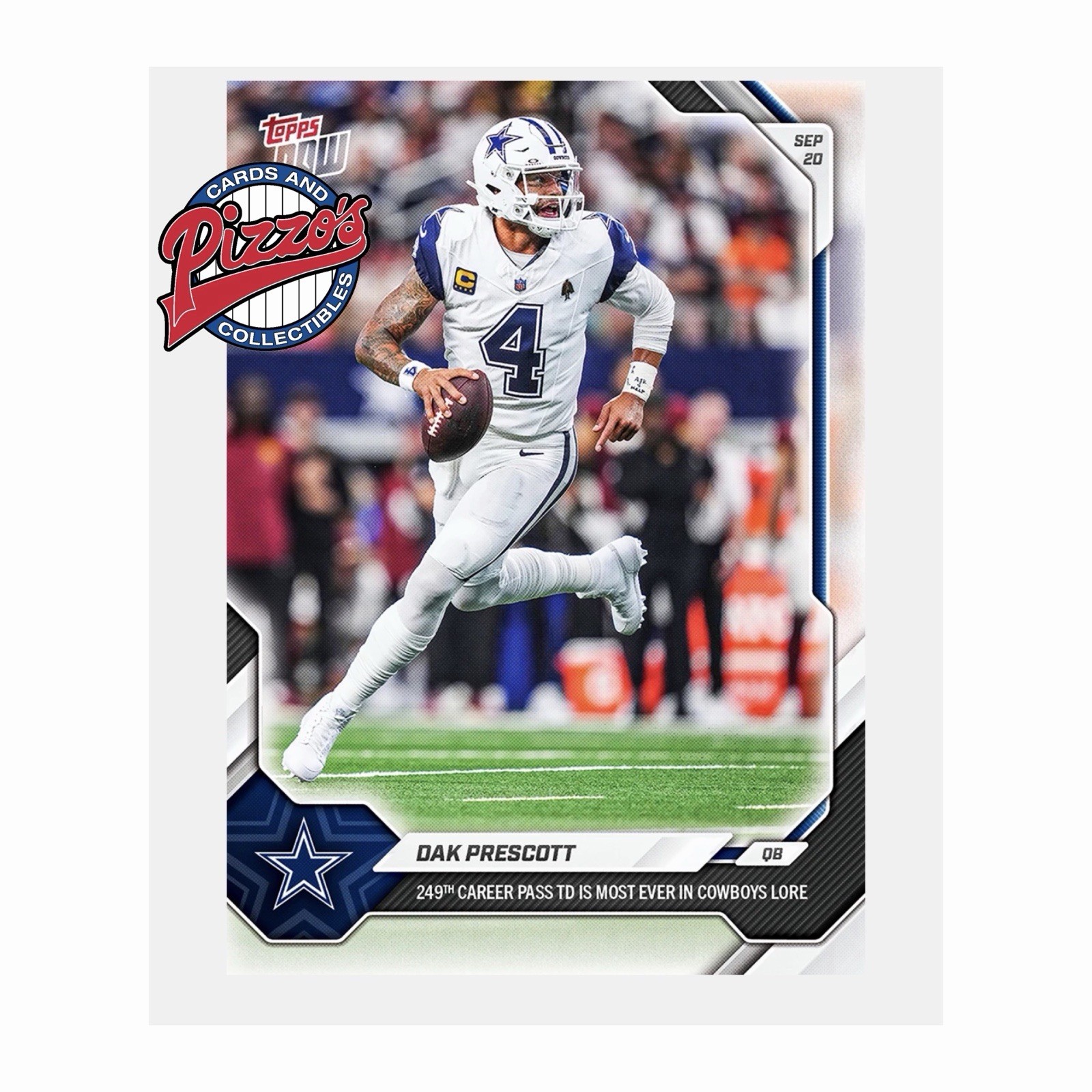 Dak Prescott 249th Passing TD Cowboys 2026-27 NFL Topps NOW Card 24 Presale