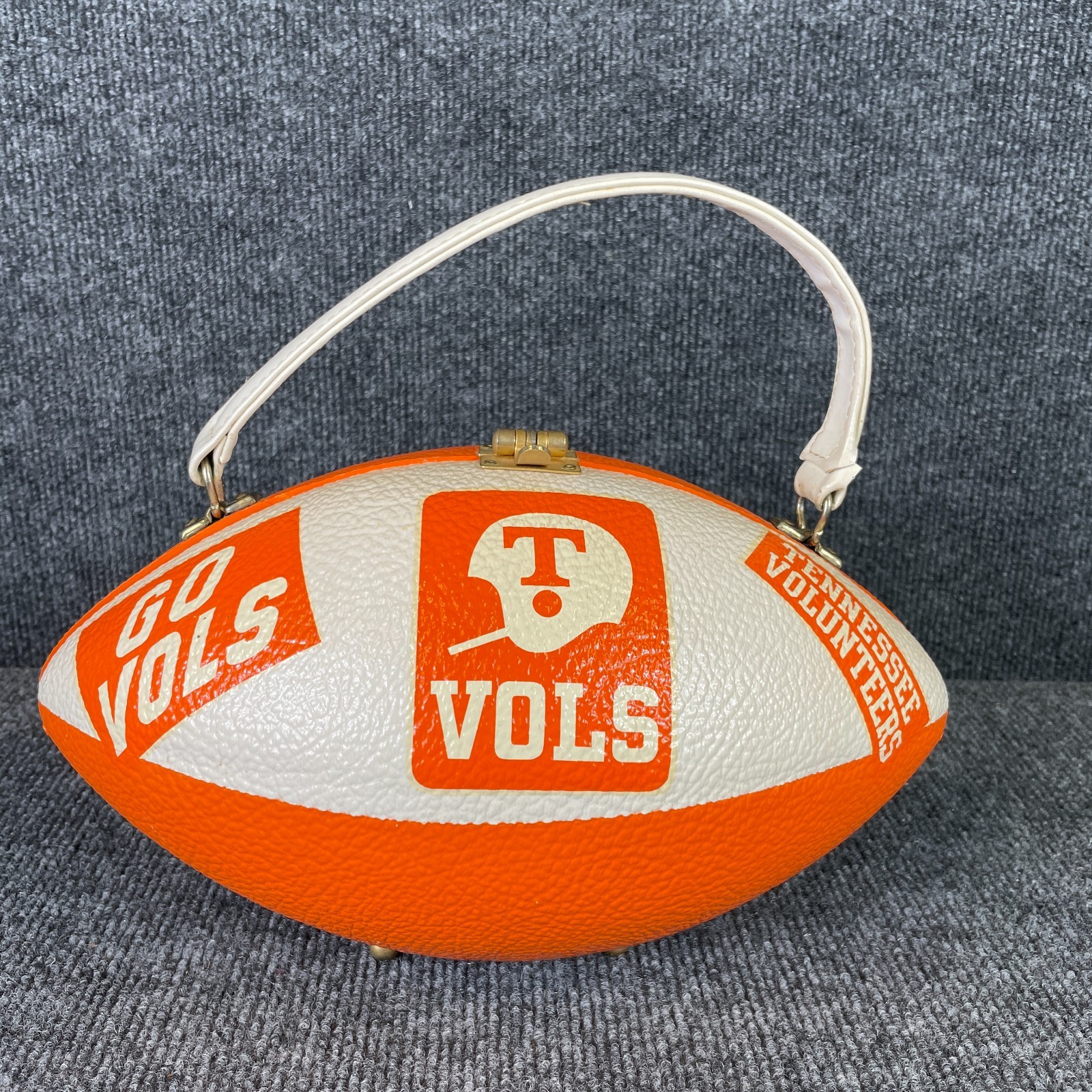 Vintage Tennessee Vols Football 80\'s Purse Hand Bag Novelty Rare UTK History Vintage Tennessee Vols Football 80\'s Purse Hand Bag Novelty Rare UTK History