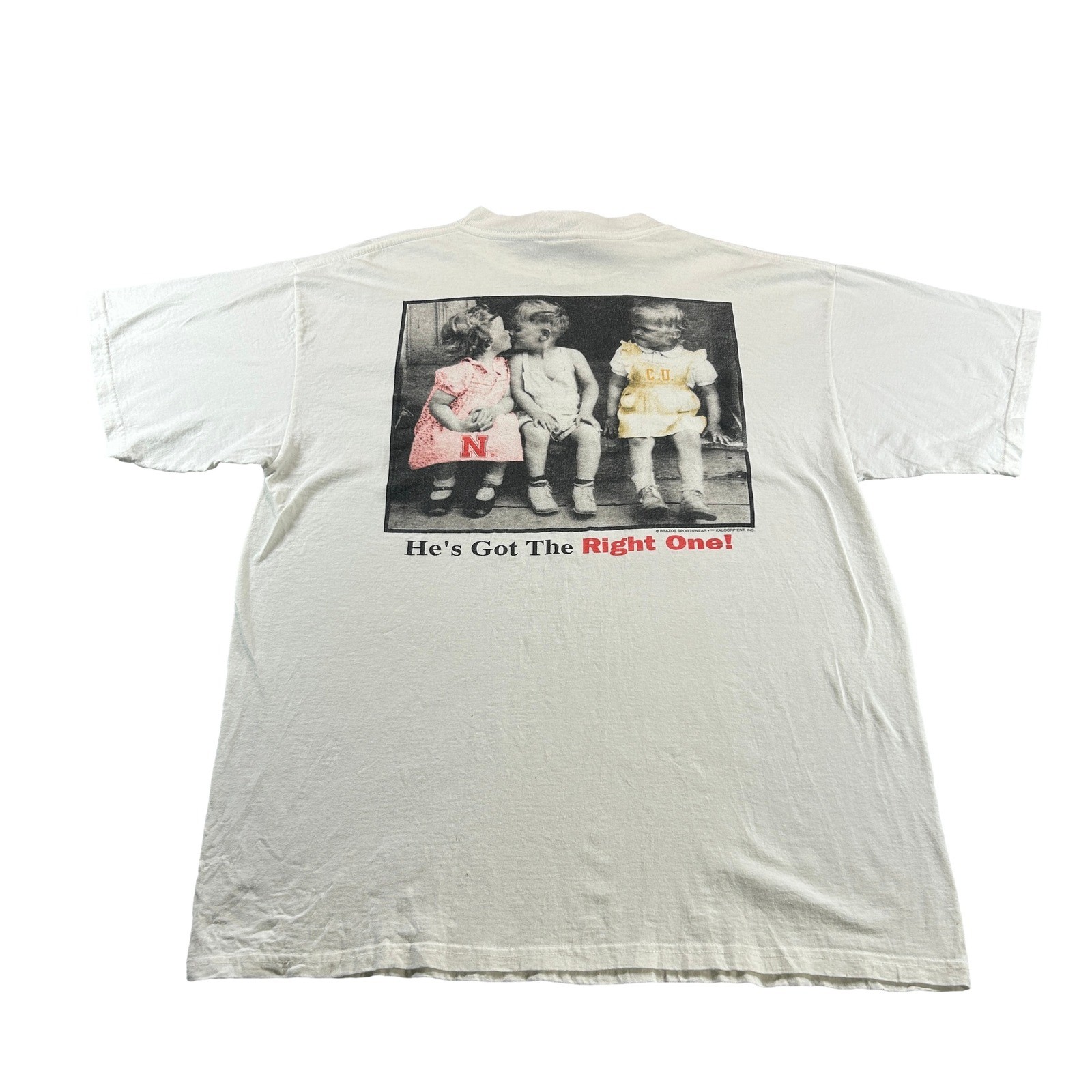 Vintage Nebraska Cornhuskers T-Shirt Mens XL White CU Rivalry Graphic