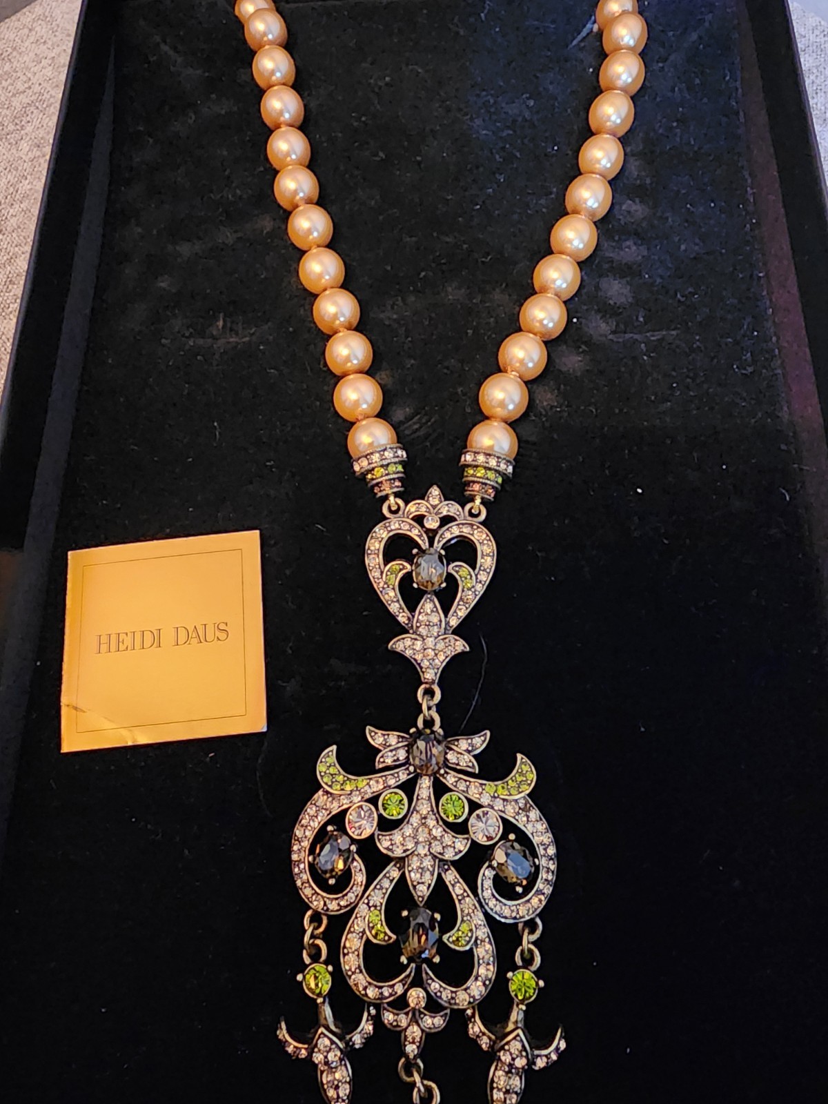 Vintage Heidi Daus pearl beads pendant necklace Vintage Heidi Daus pearl beads pendant necklace