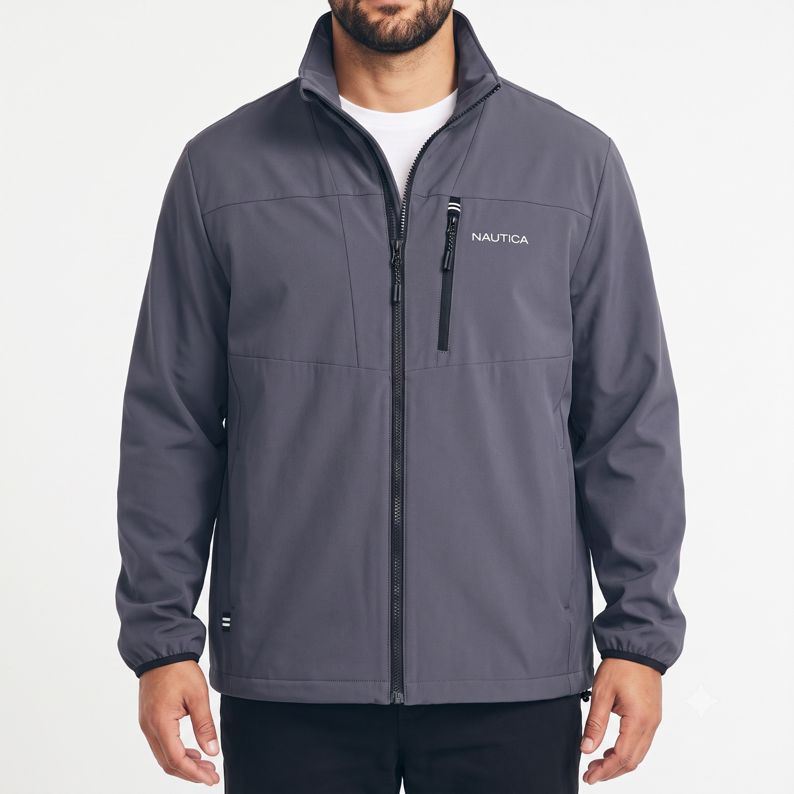 Nautica Men's Insulated Jacket Lightweight Comfortable Mock Neck Chest Pocket Nautica Men's Insulated Jacket Lightweight Comfortable Mock Neck Chest Pocket