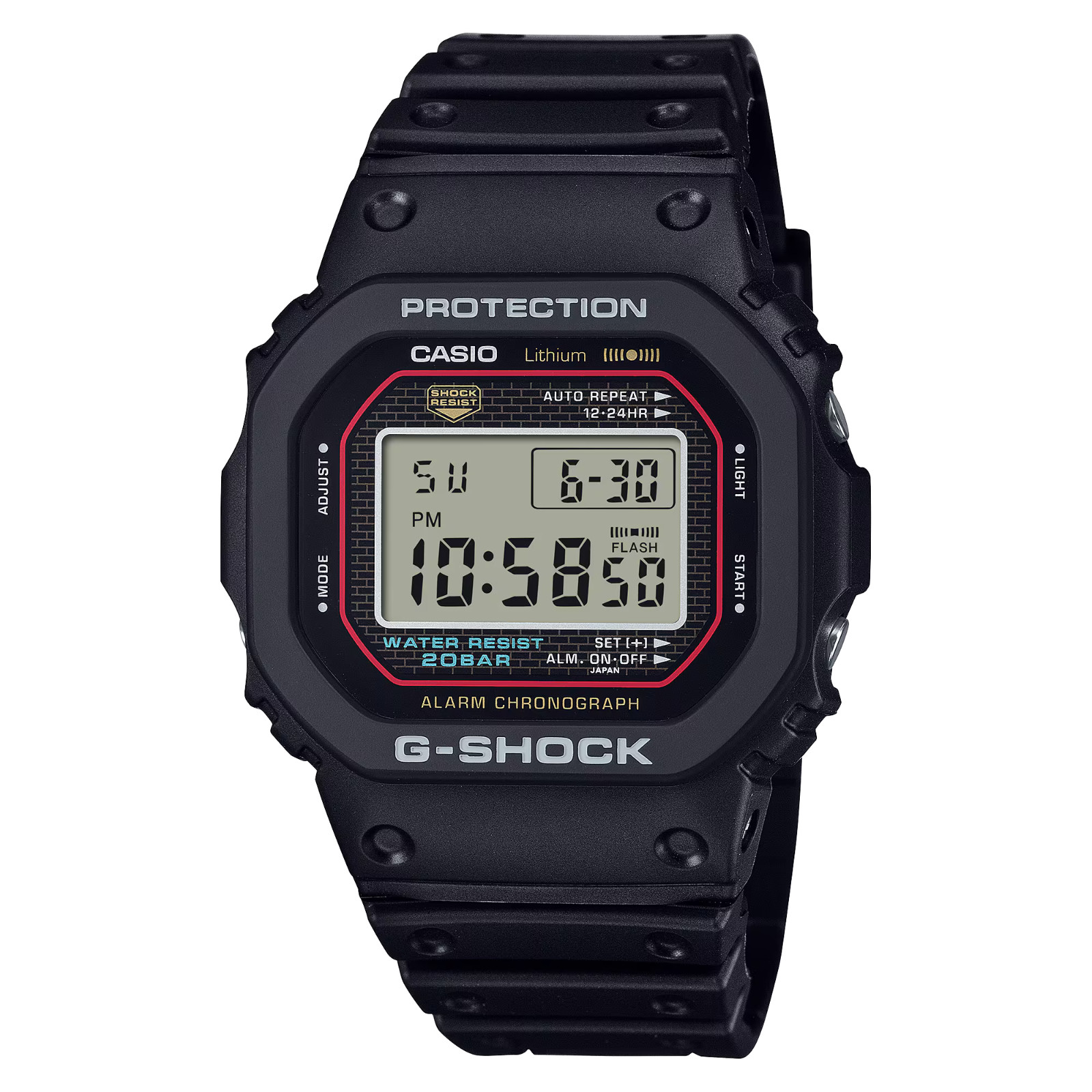 Casio G-Shock Digital 5000 Series Black Stainless Steel Watch DW5000R-1A