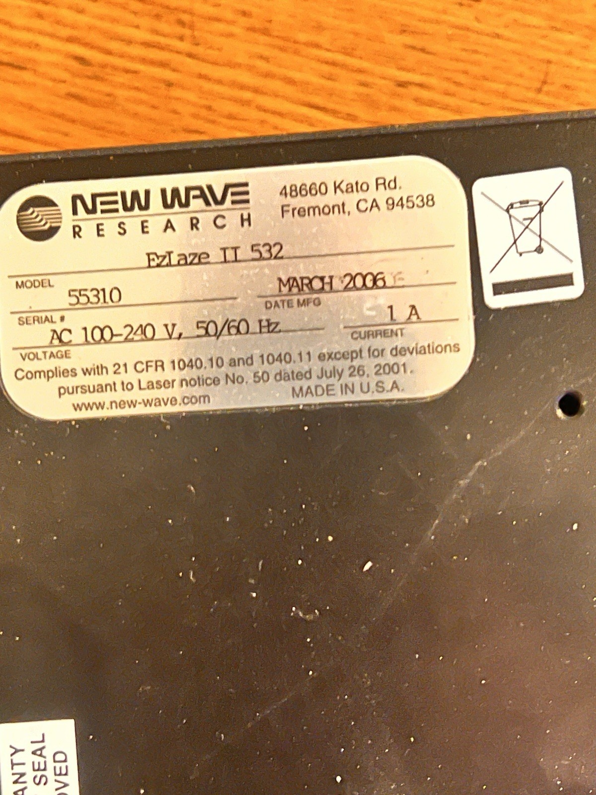 New Wave Research EzLaze II 532 Laser Head Cutting Module - TESTED WORKING New Wave Research EzLaze II 532 Laser Head Cutting Module - TESTED WORKING