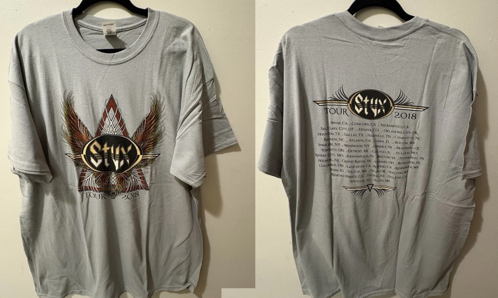Retro Styx Band Tour 2018 Cotton All Size Shirt P69.152 Retro Styx Band Tour 2018 Cotton All Size Shirt P69.152