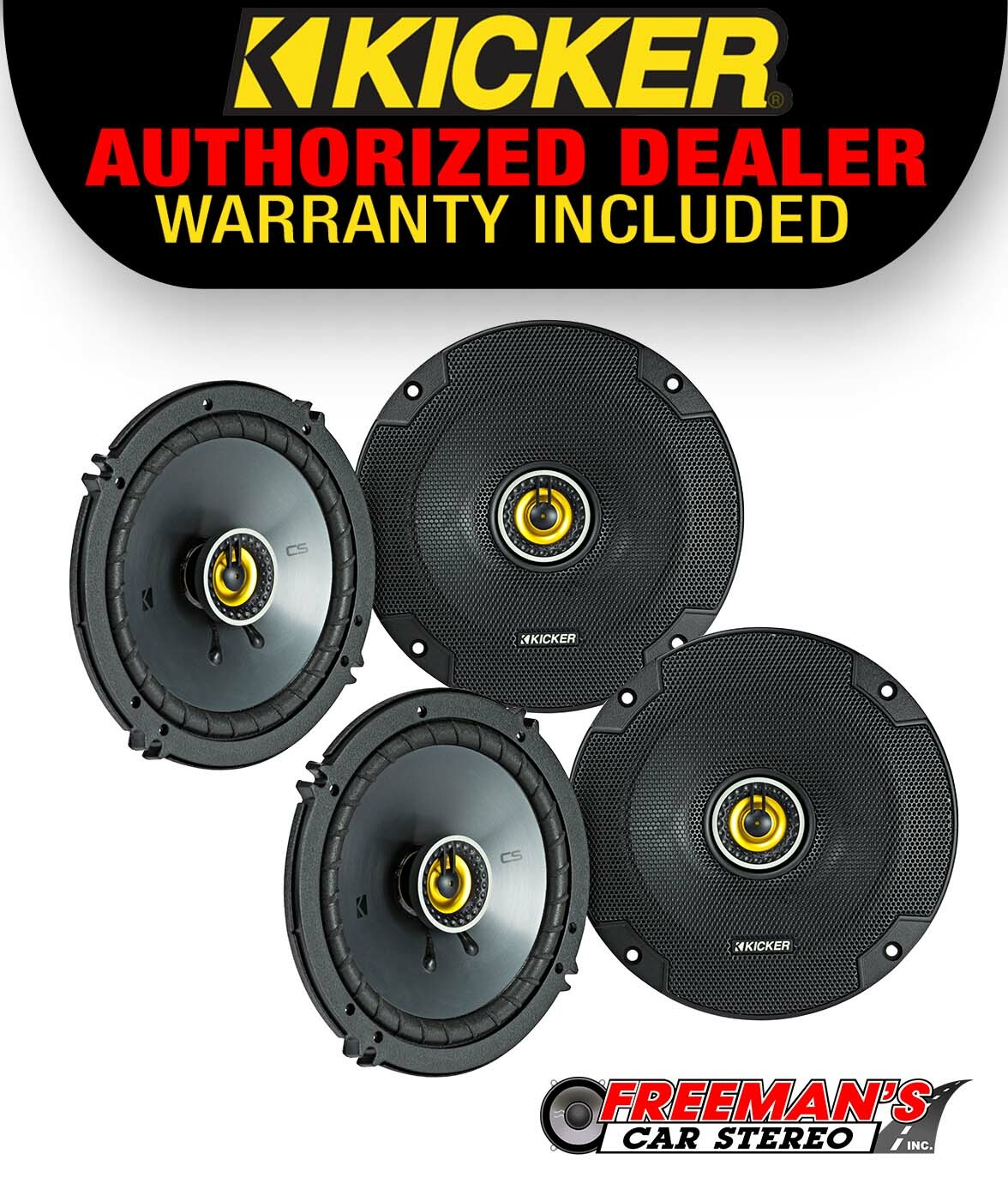 2 Pairs of Kicker 46CSC654 CS-Series 6.5